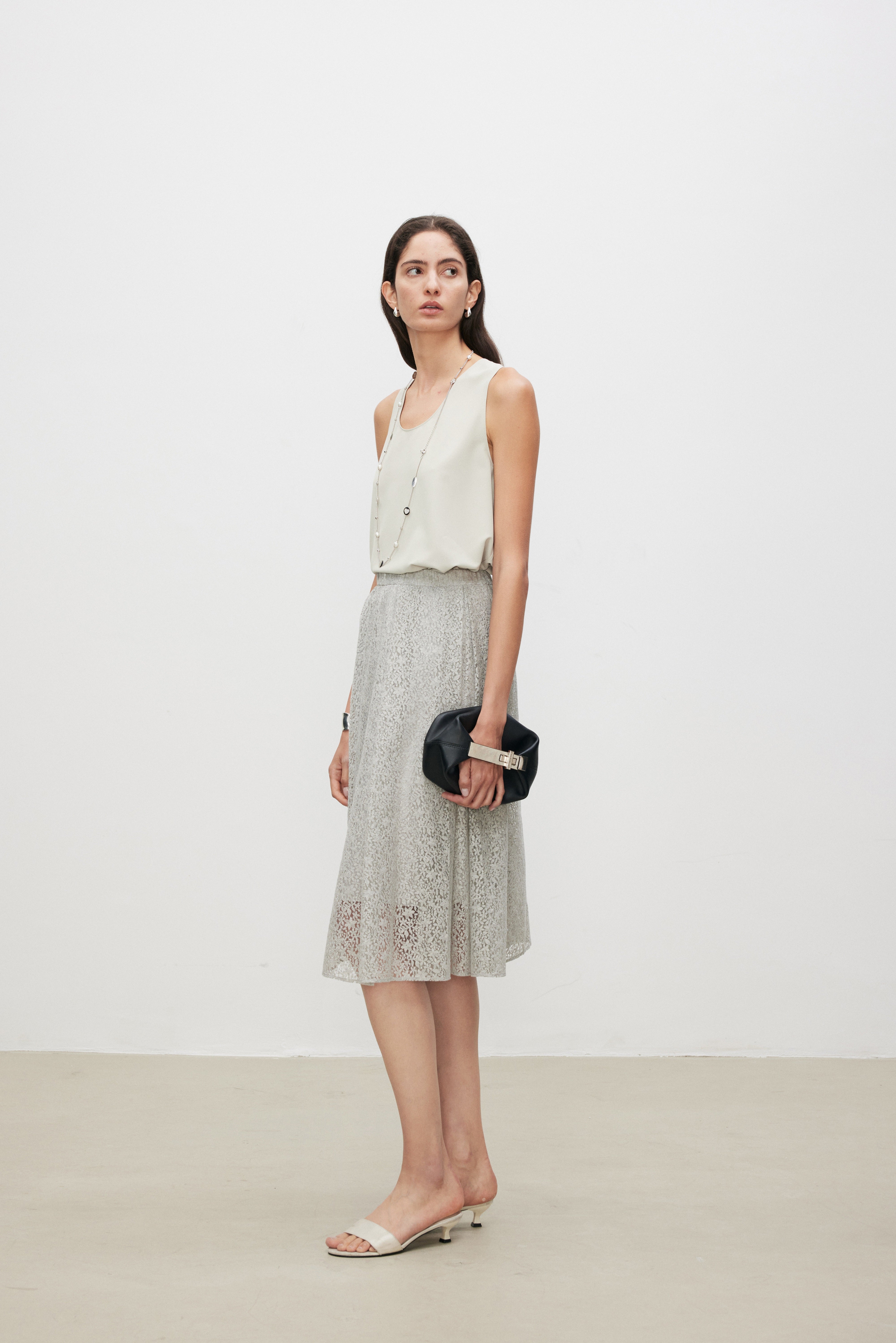 Minimalist Draped U-Neck Top