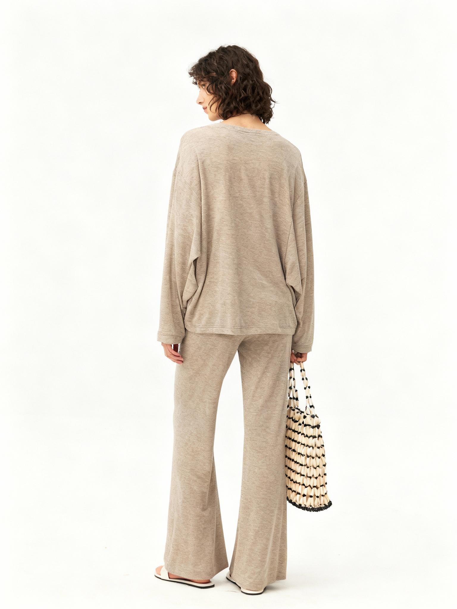 Soft Touch Lyocell Wool Blend Wide Leg Pants