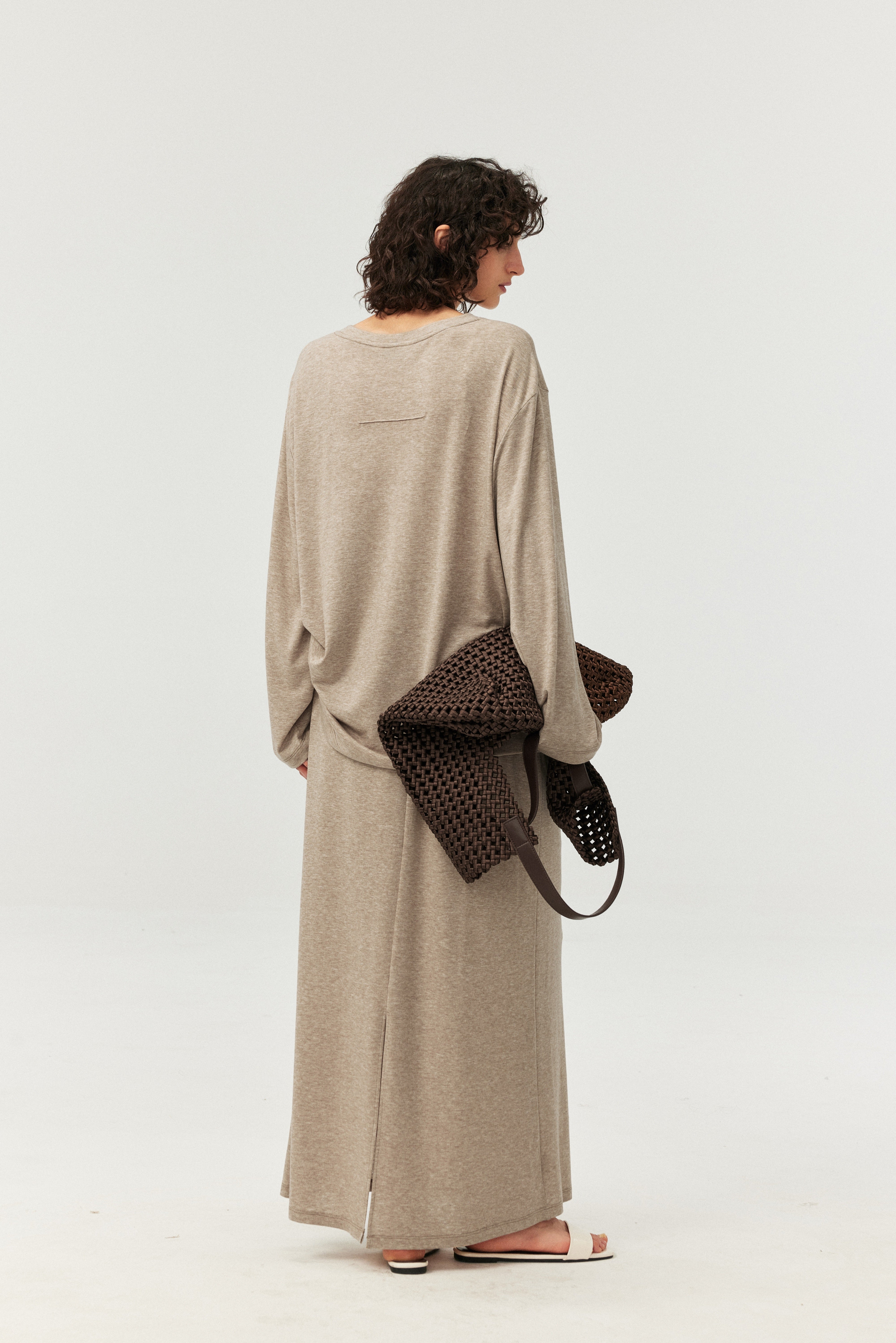 Soft Touch Lyocell Wool Blend Maxi Skirt