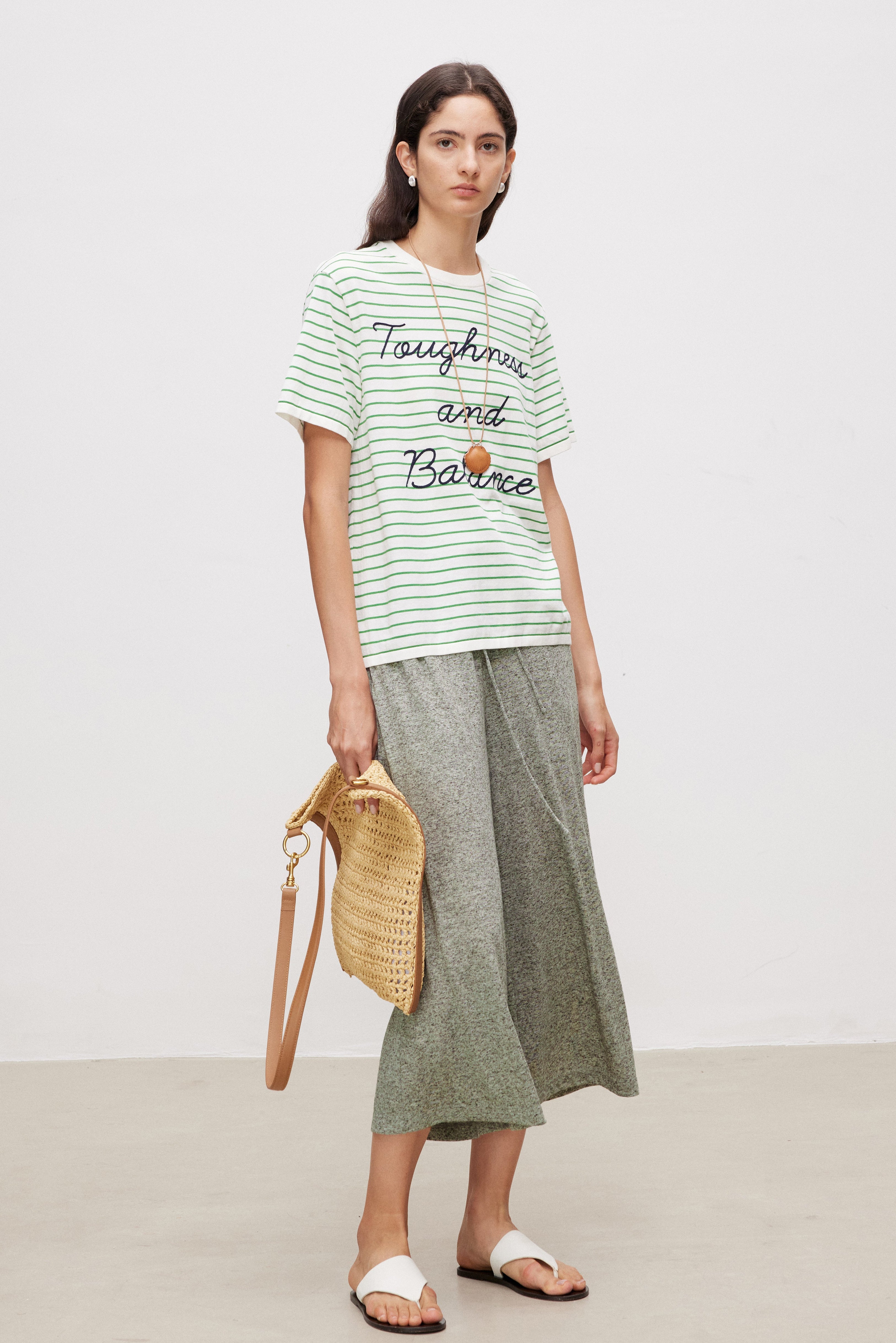 Soft Touch Linen Blend Wide Leg Crop Pants