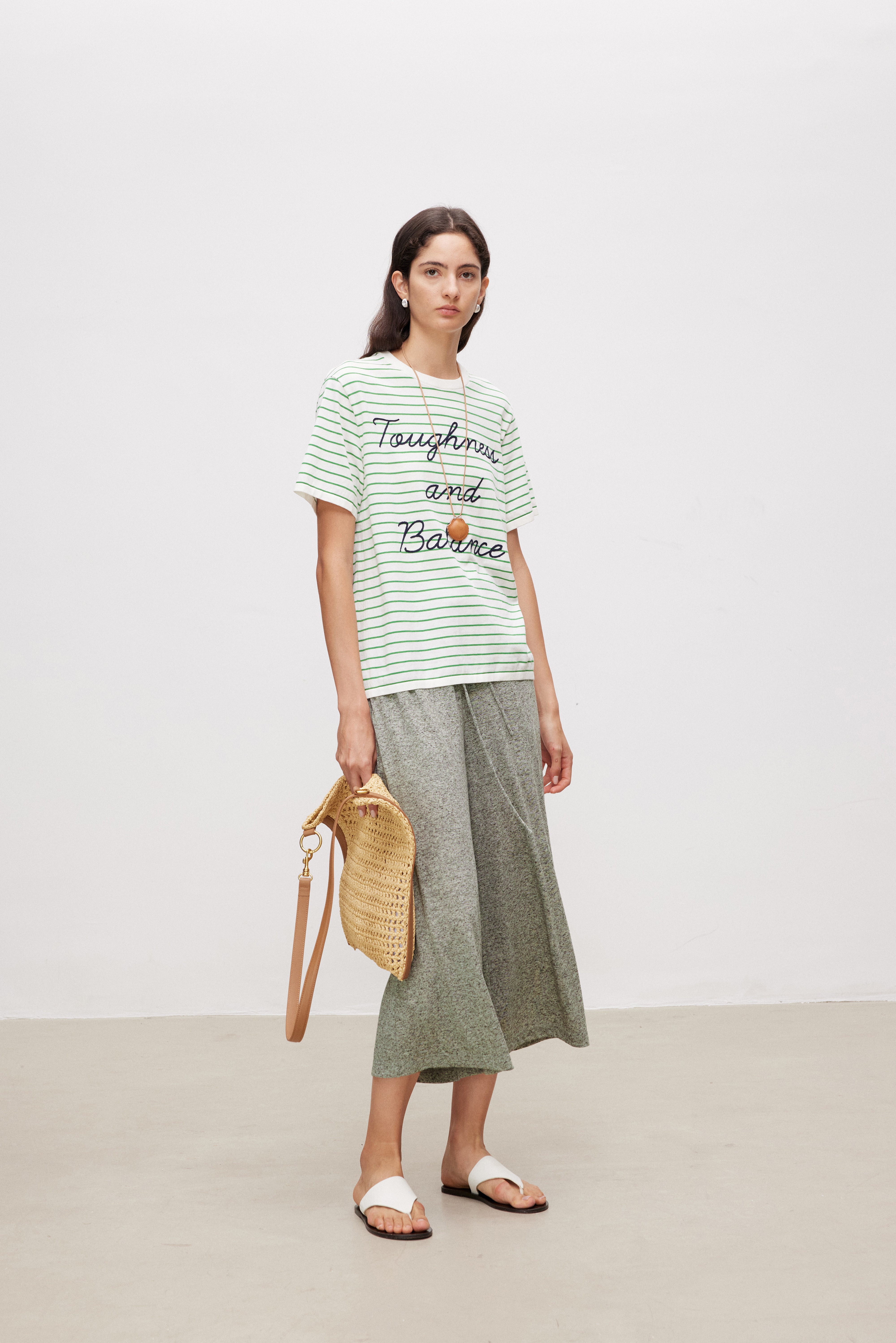 Soft Touch Linen Blend Wide Leg Crop