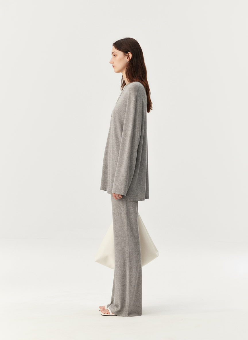 Soft Touch Lyocell Wool Blend Wide Leg Pants
