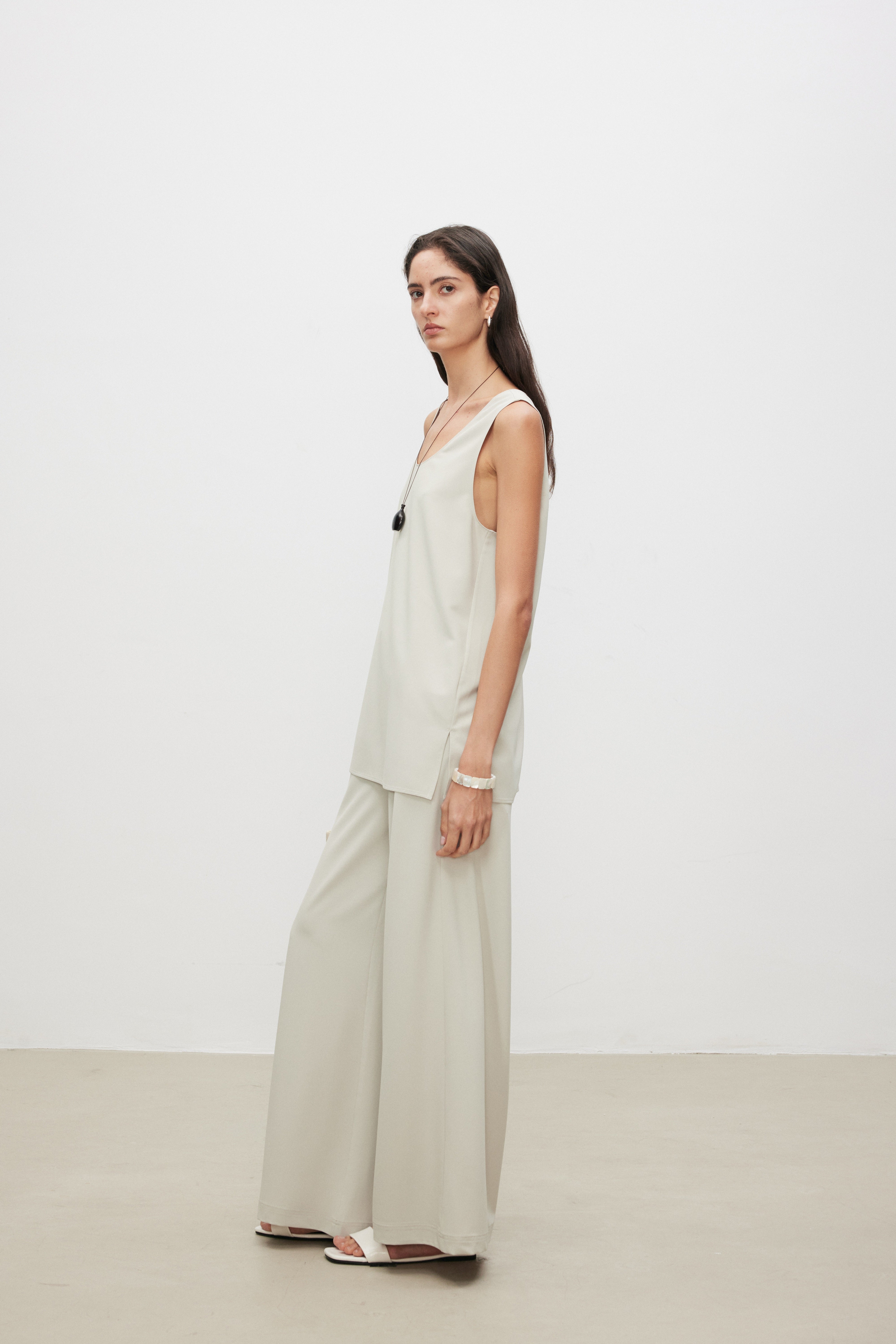 SoftPower Minimalist Wide-Leg Pants