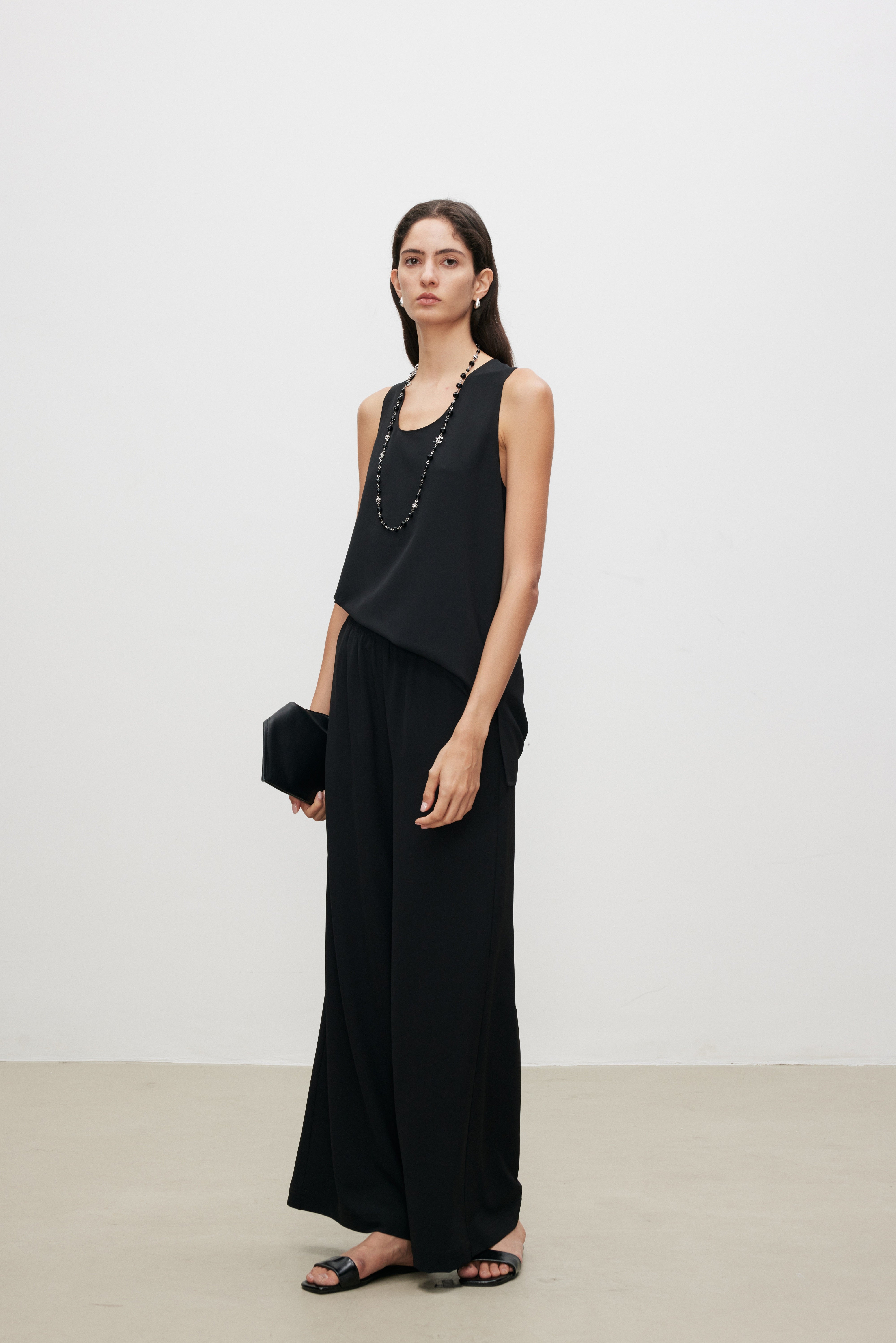 Minimalist Draped U-Neck Top