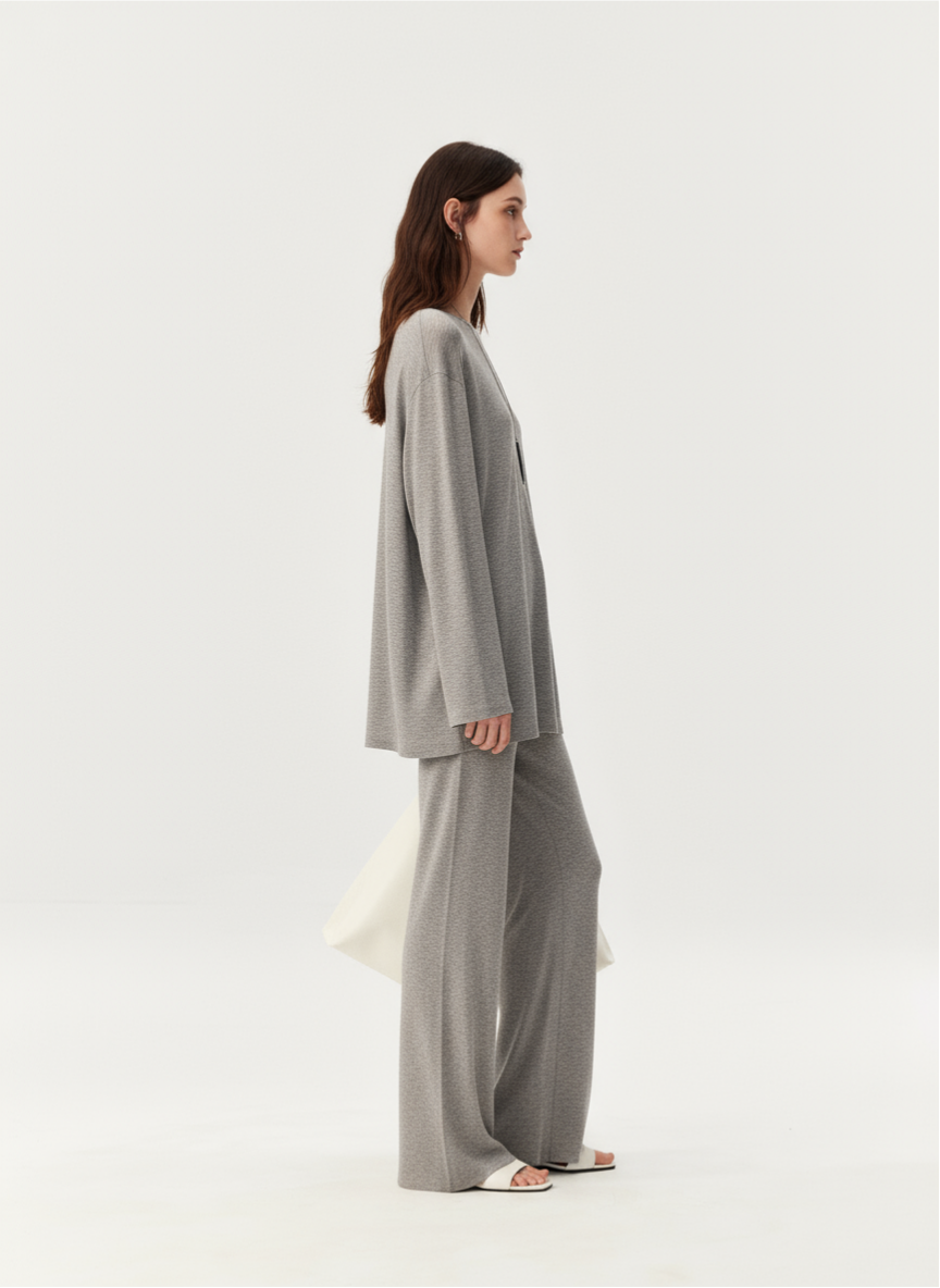 Soft Touch Lyocell Wool Blend Wide Leg Pants
