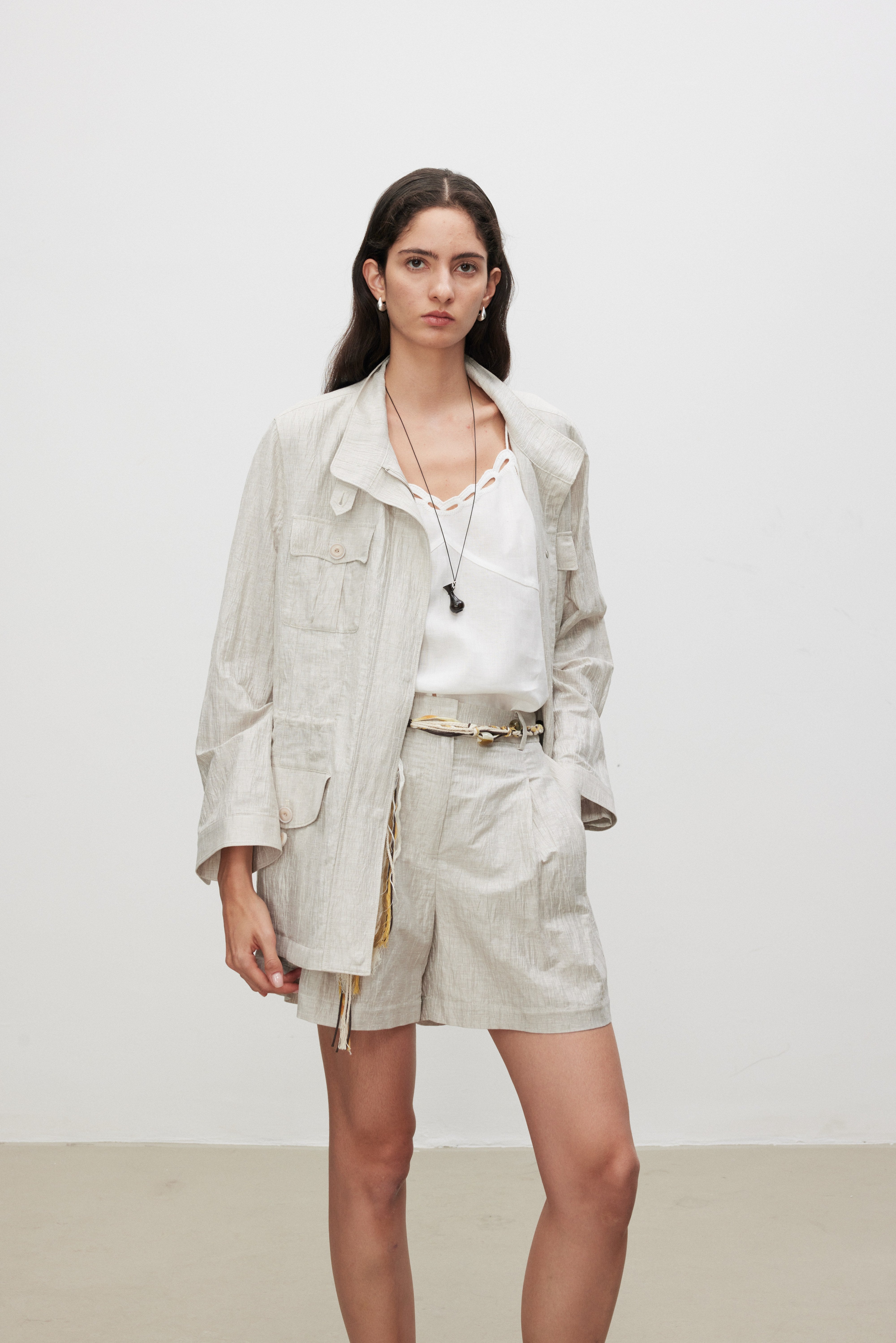 Linen Broderie Anglaise Cami Top