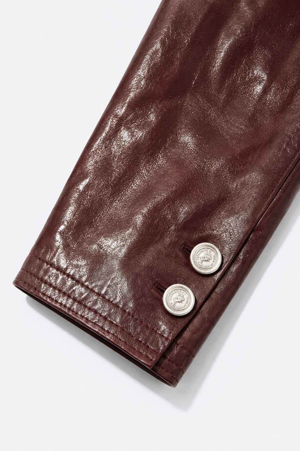 Hand-Pleated Leather Cropped Jacket