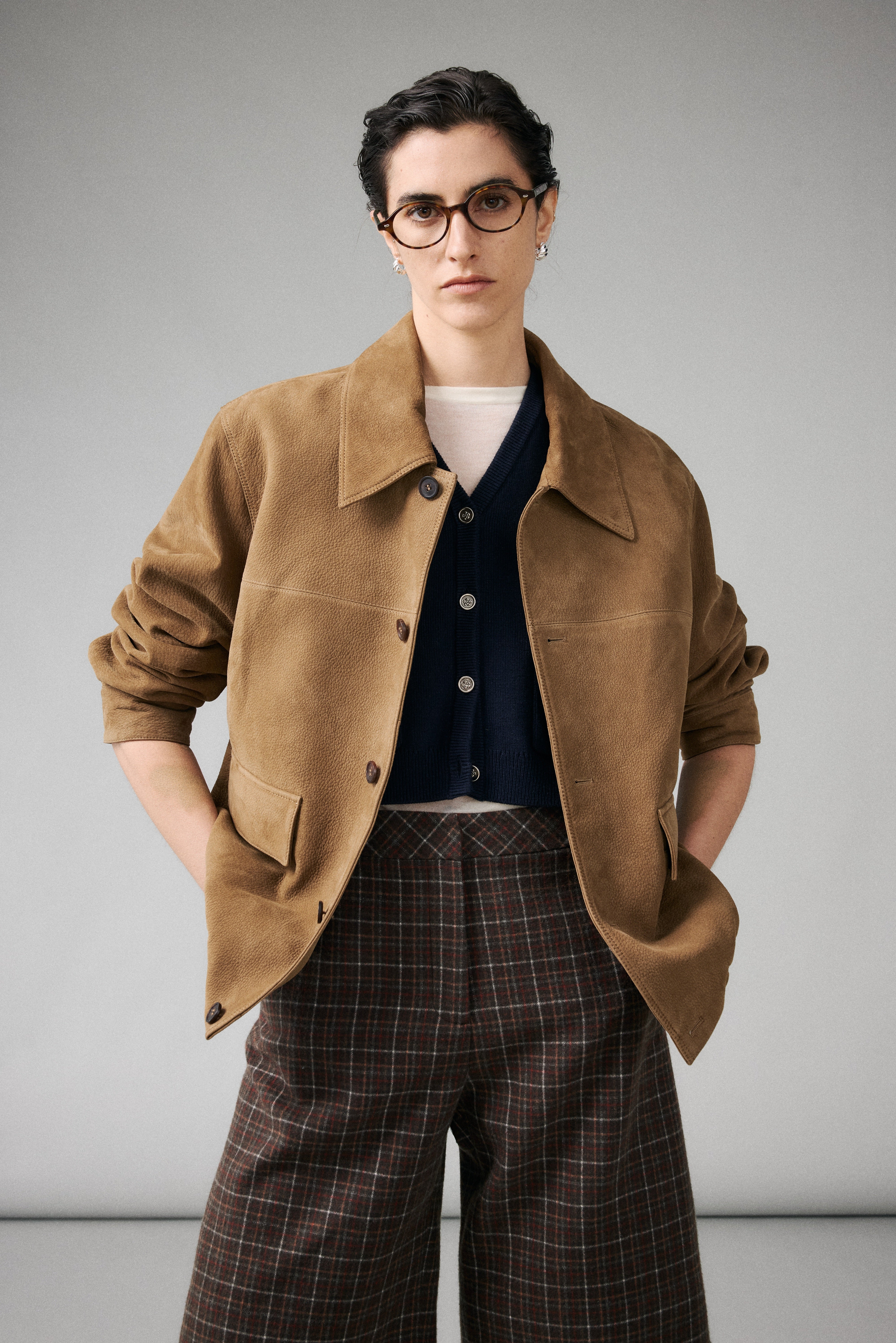 Soft-Structured Lamb Leather Jacket
