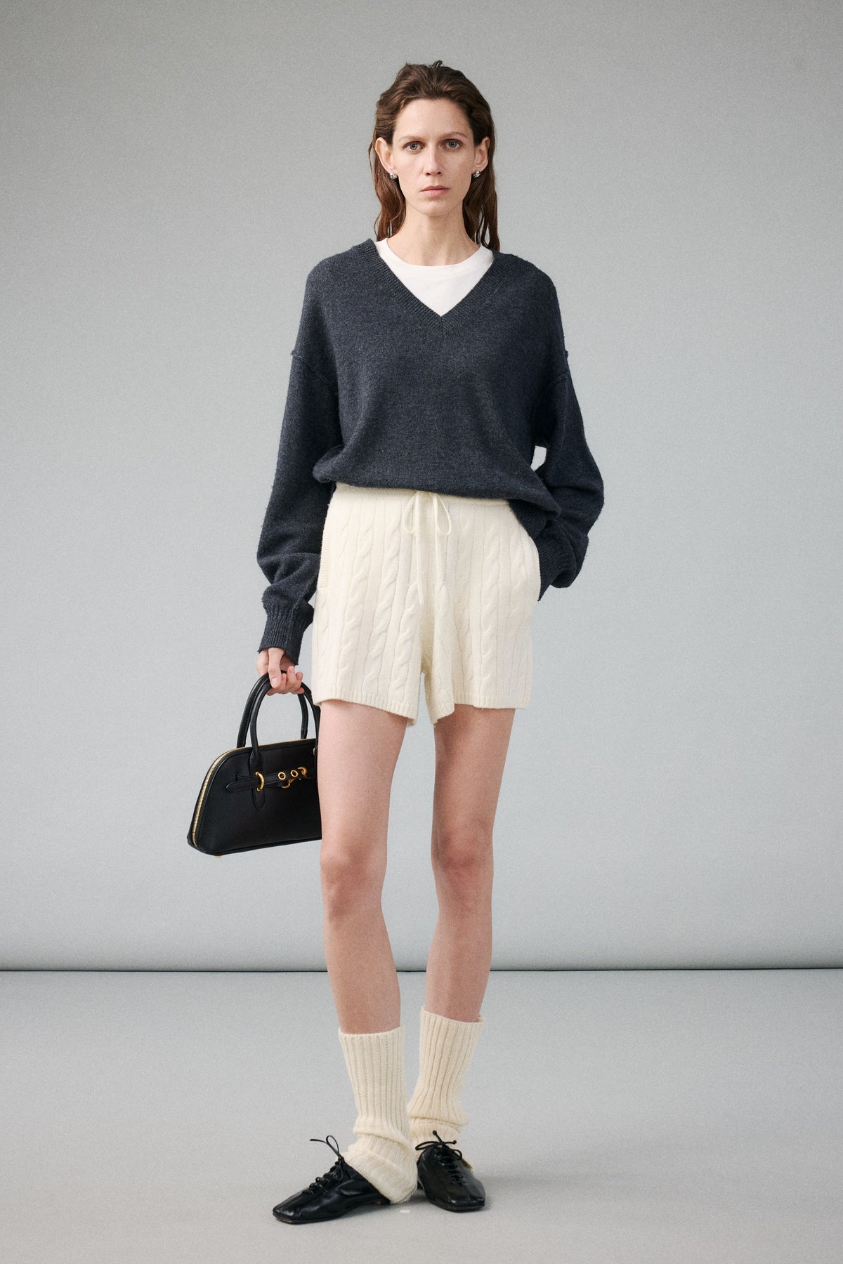 Cable-Knit Wool-Cashmere Shorts