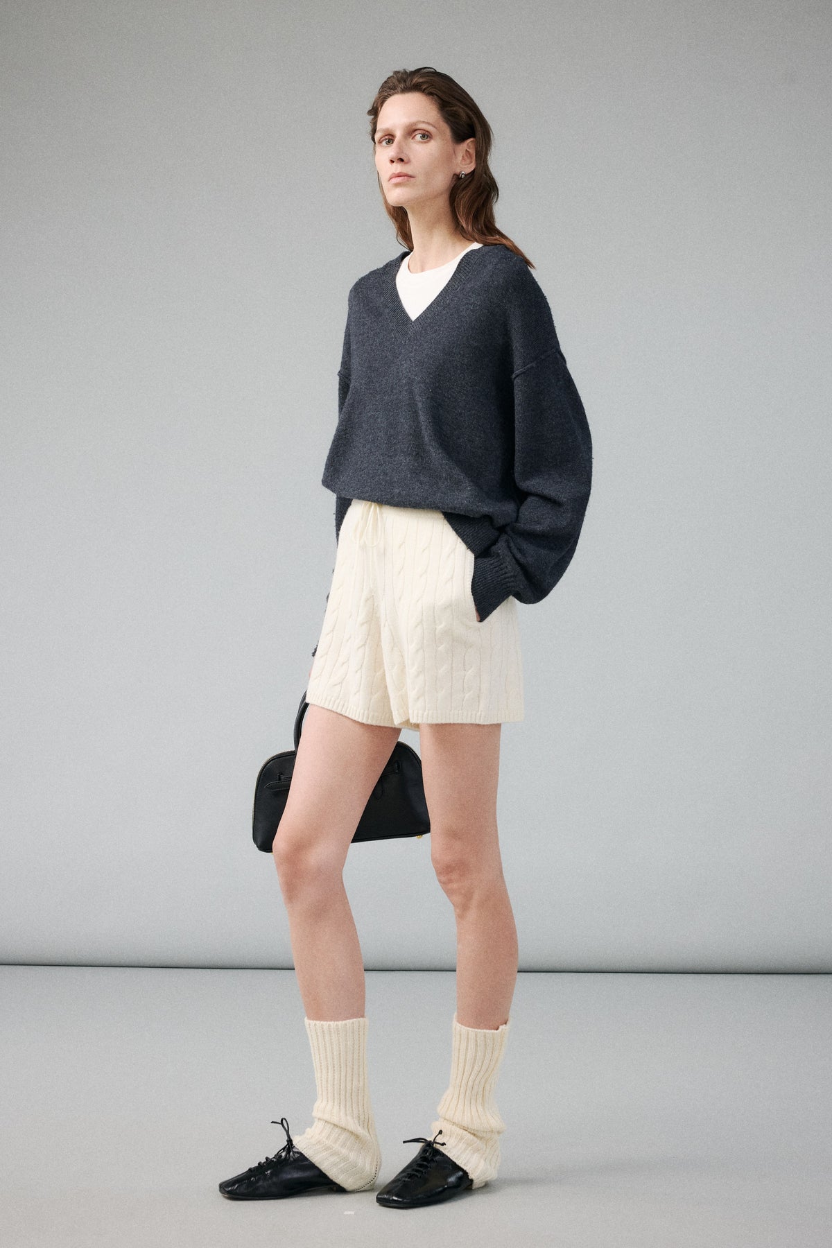 Cable-Knit Wool-Cashmere Shorts