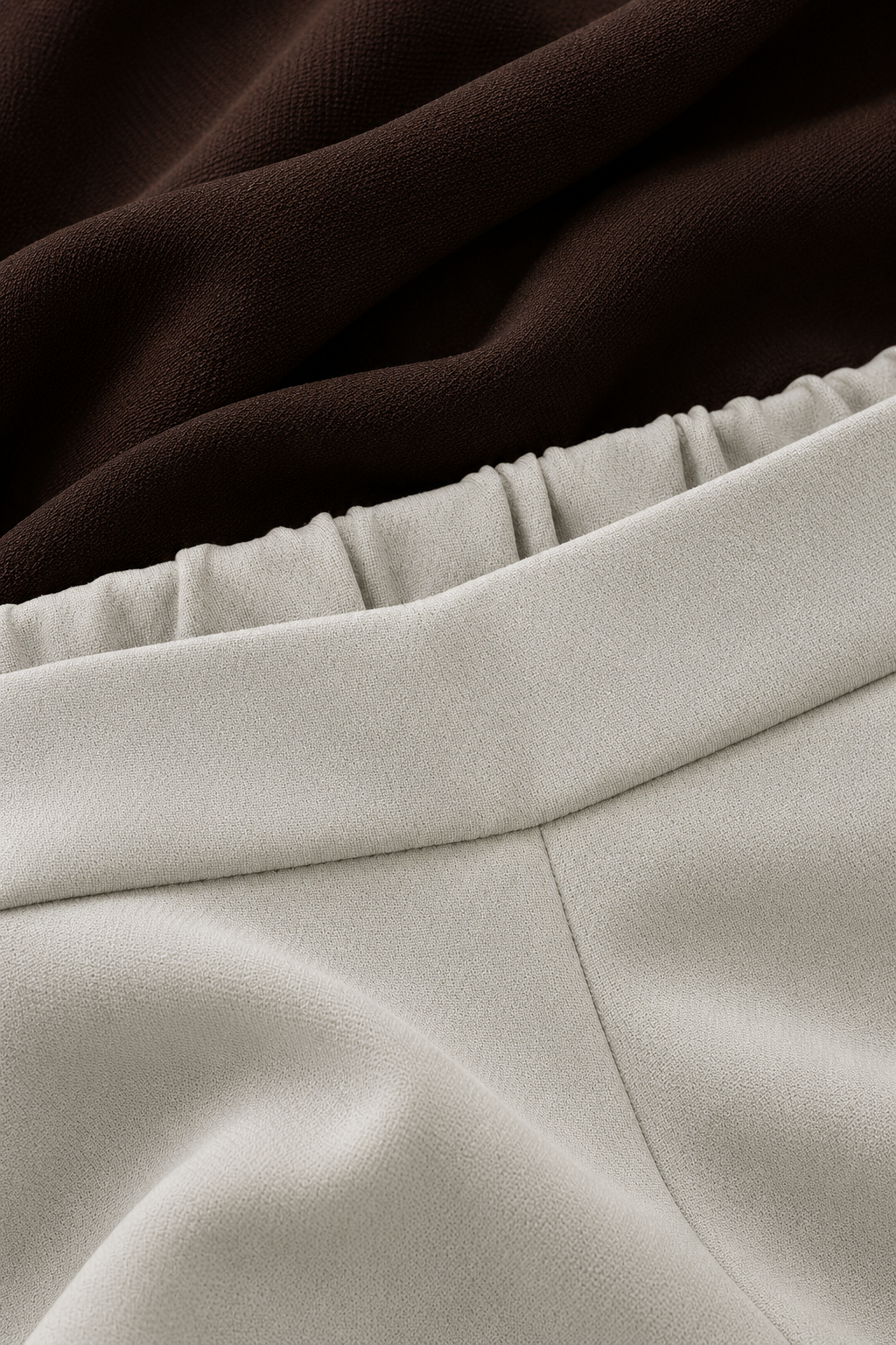 Soft Drape Flared Pants with Front Slit