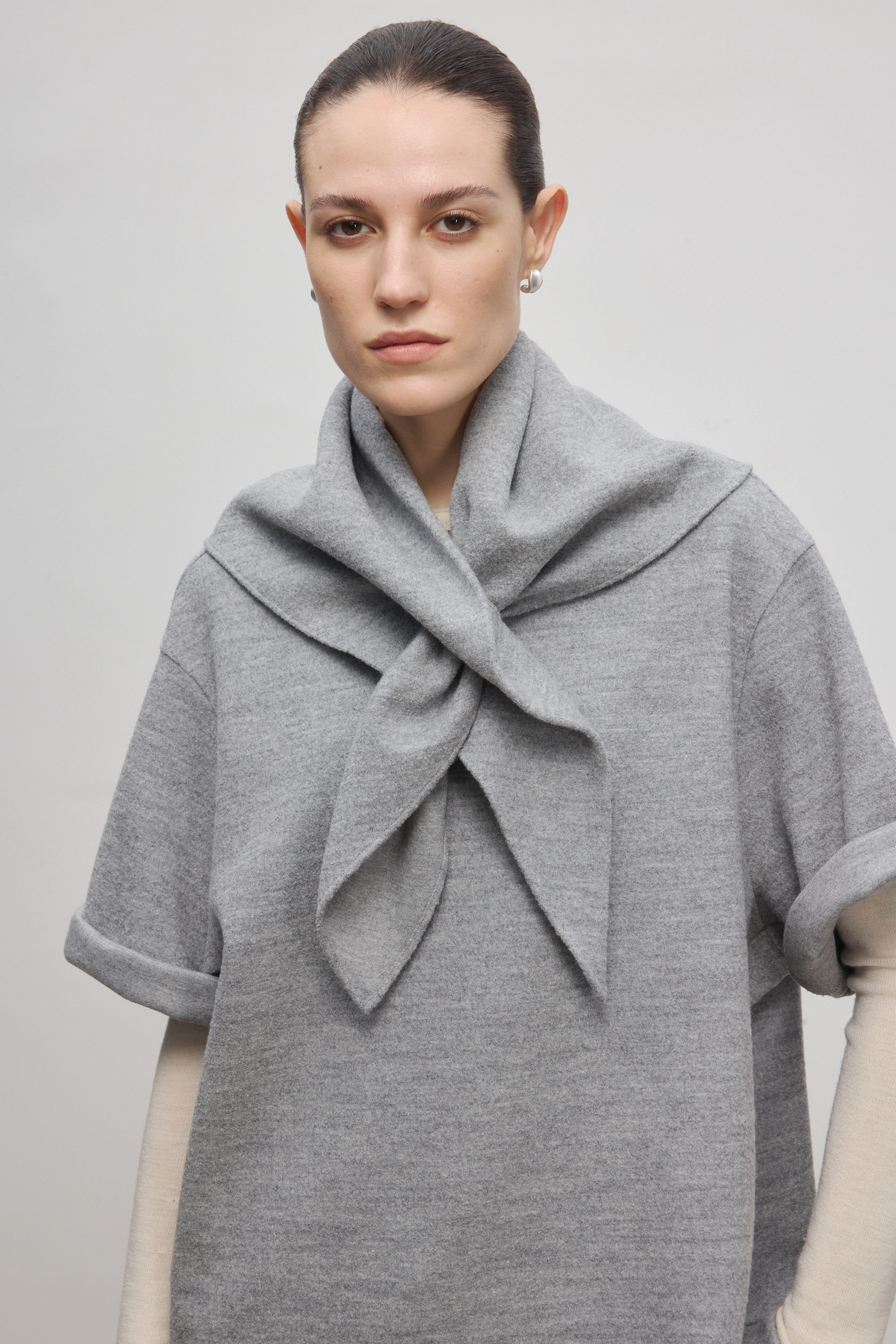 Wool-Blend Triangle Scarf