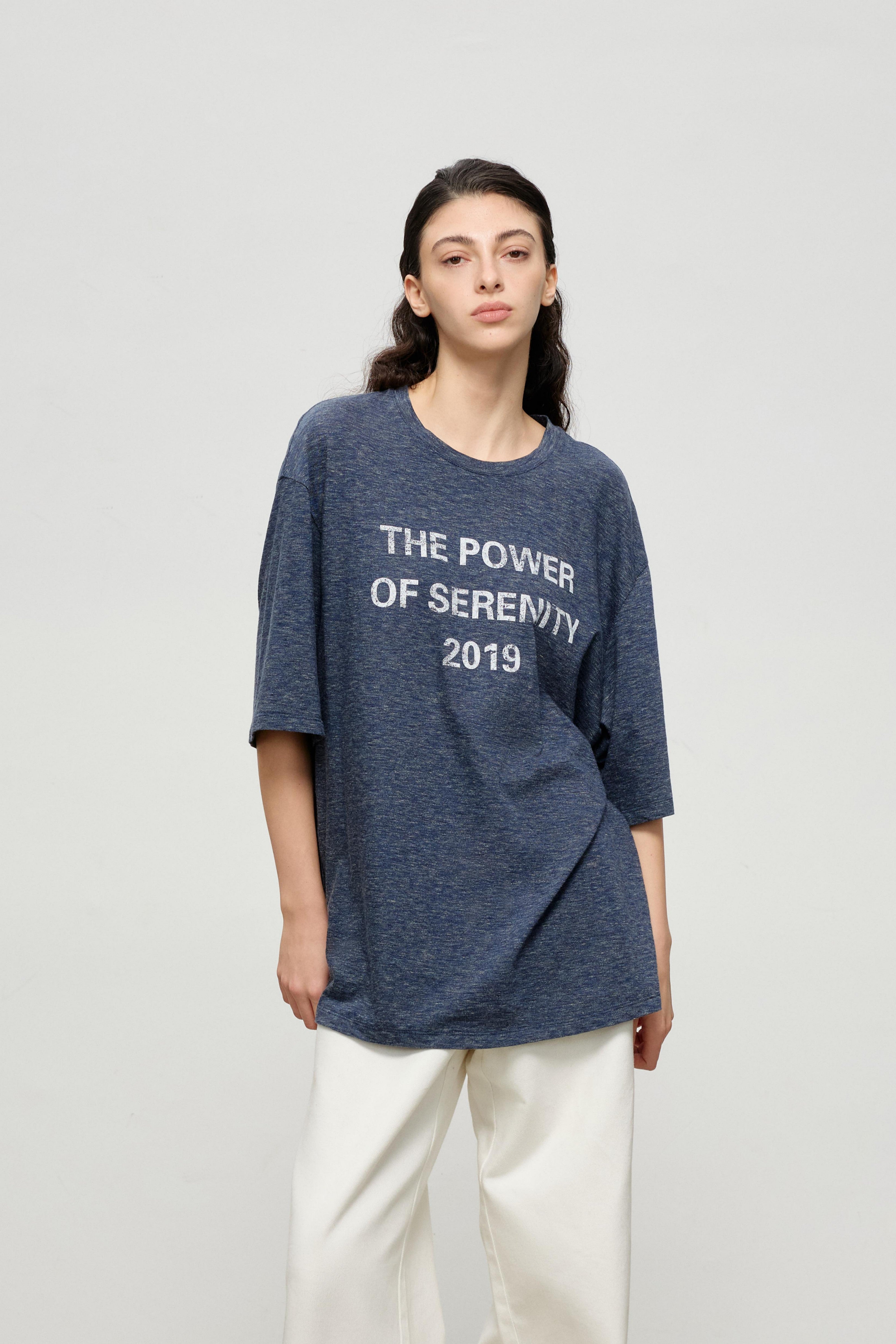 Printed Cotton-Lyocell Half Sleeve Tee