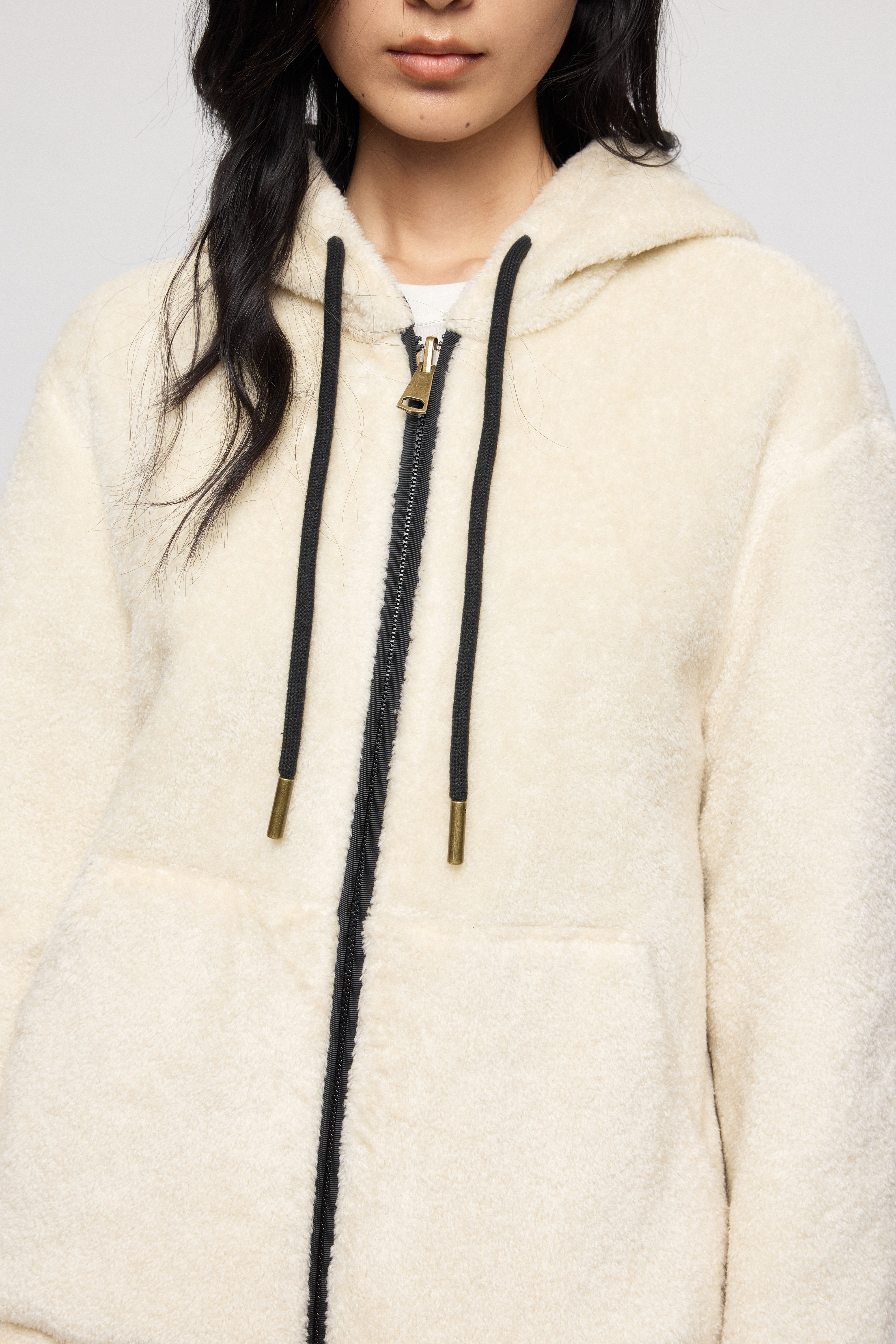 Reversible Double-Face Teddy Hooded Jacket