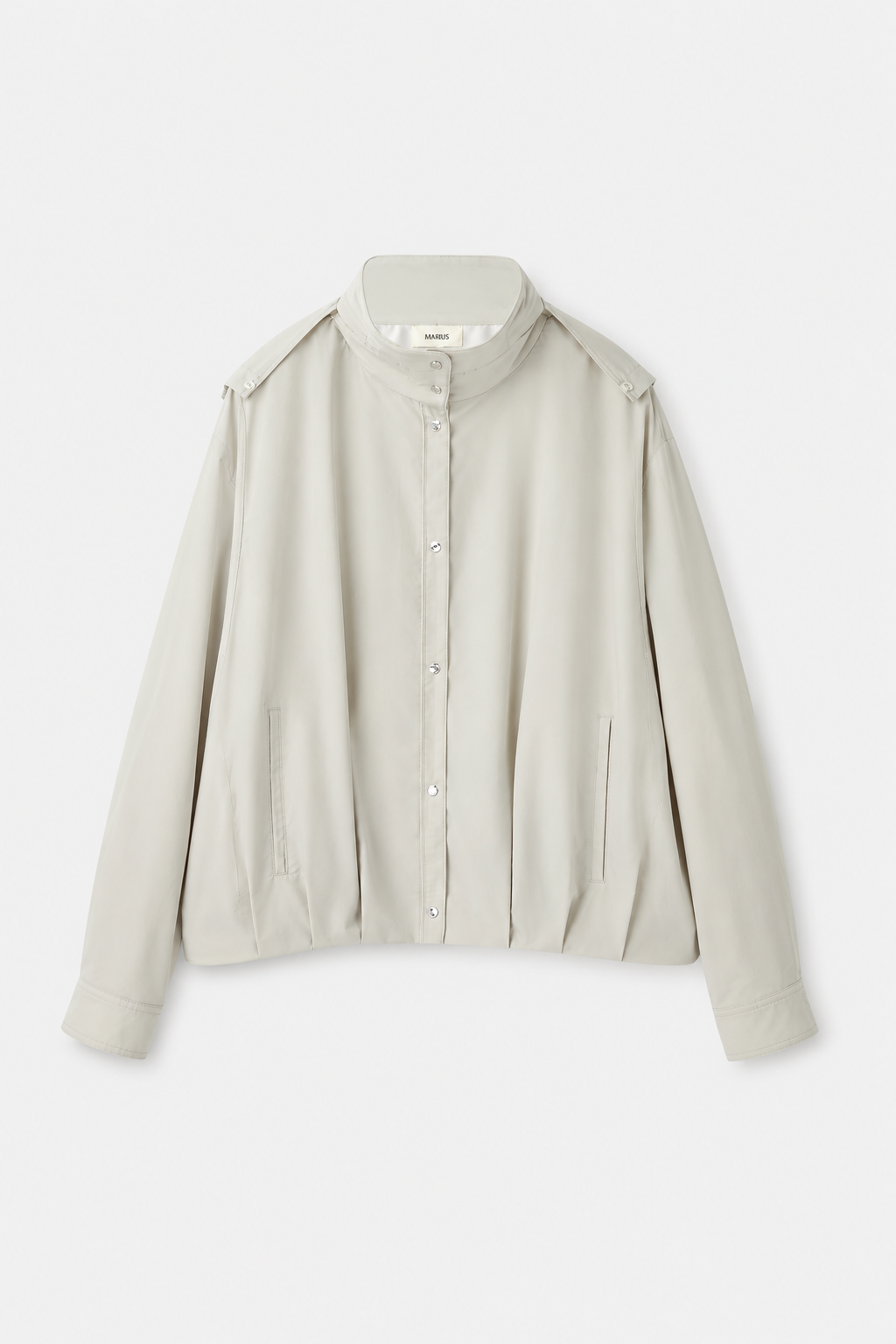 Stand-Collar Blouson Jacket