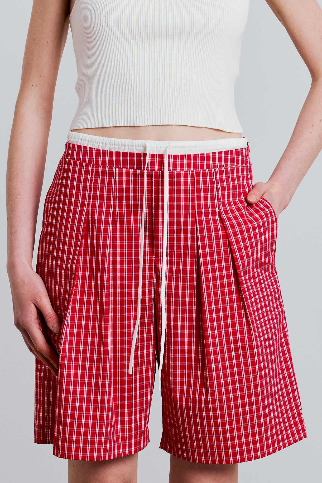 Double Waist Vichy Shorts