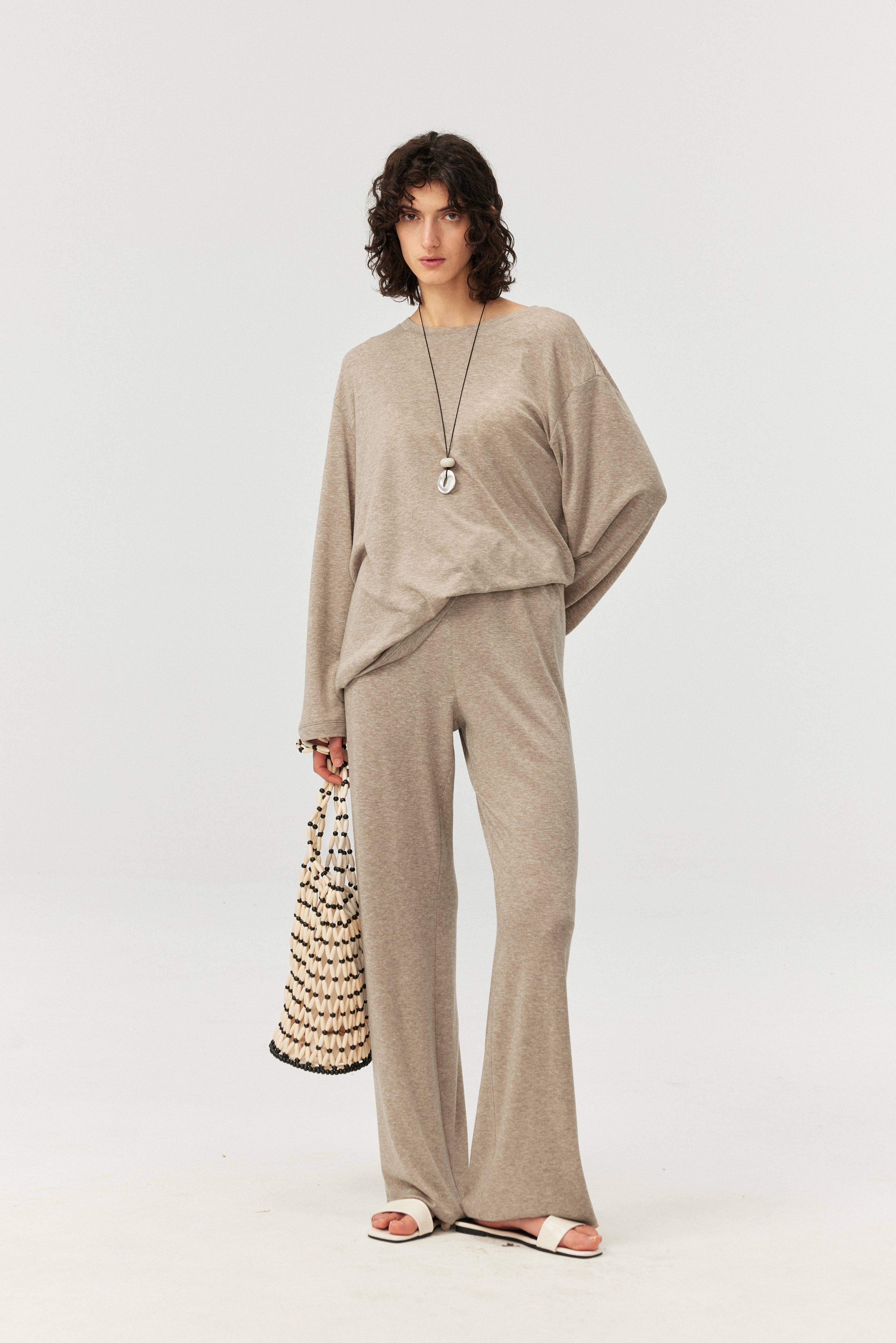 Soft Touch Lyocell Wool Blend Wide Leg Pants