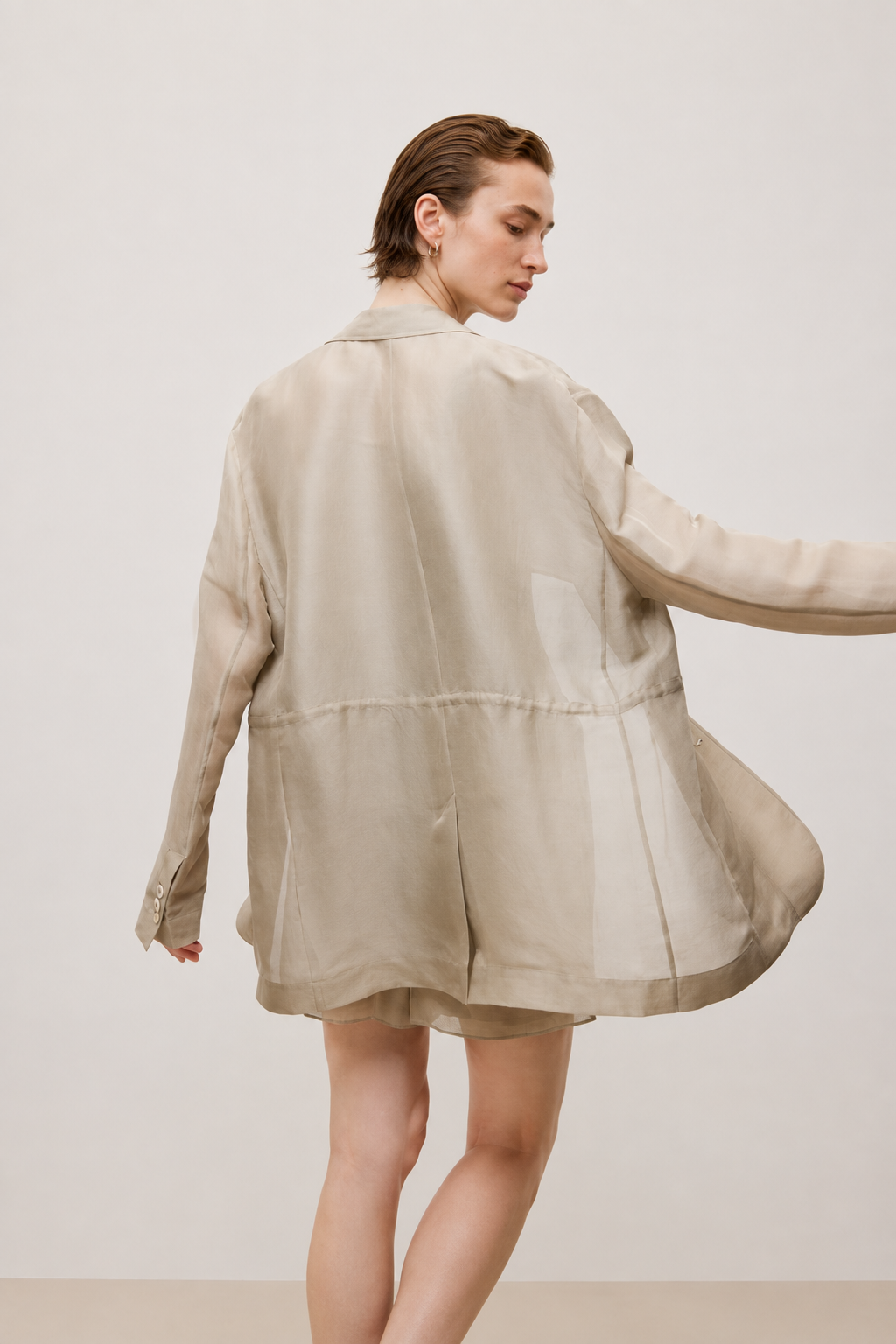 Lightweight Linen-Silk Blend Relaxed Overshirt