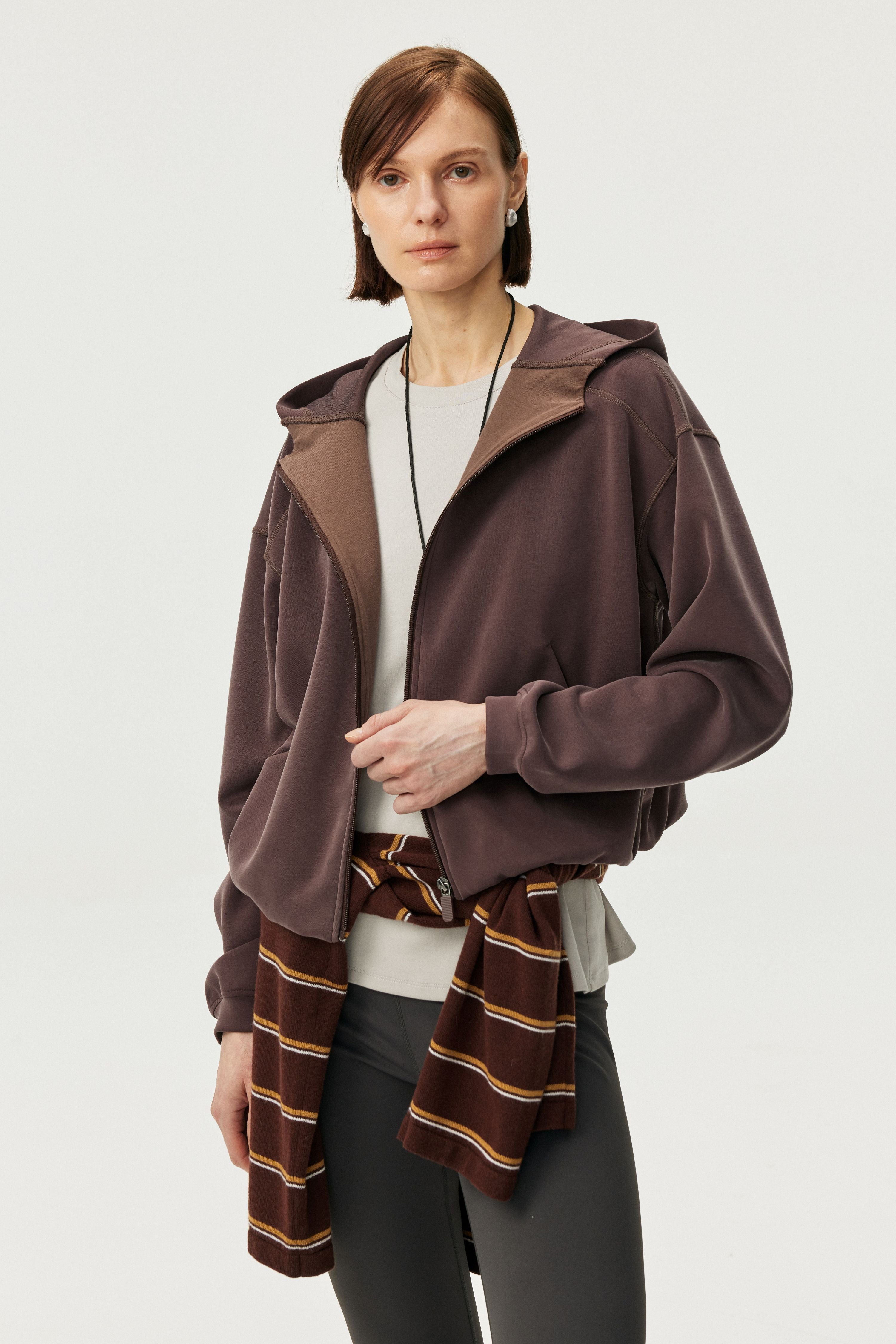 Air-Layer Fluid Raglan Zip Hoodie