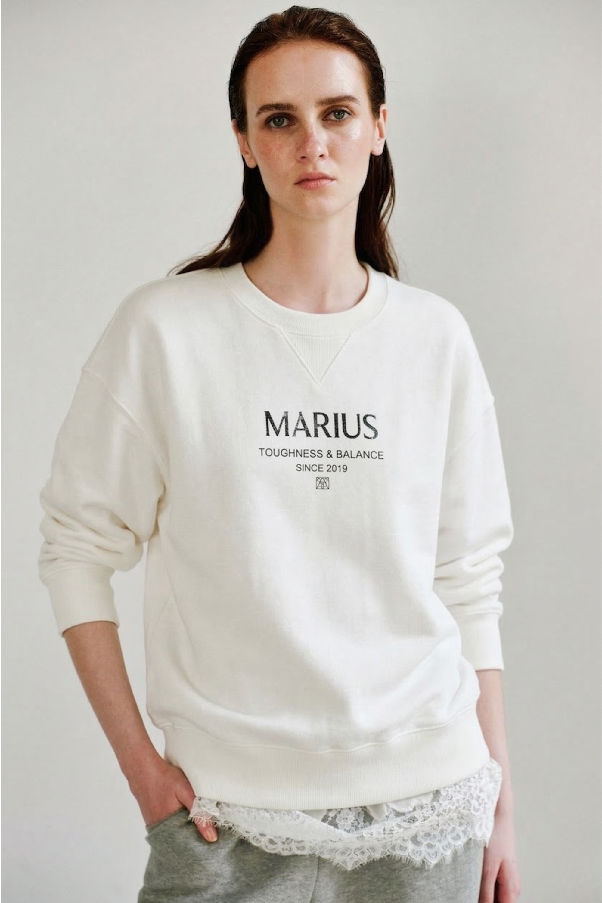 MARIUS Logo Classic Cotton Sweatshirt