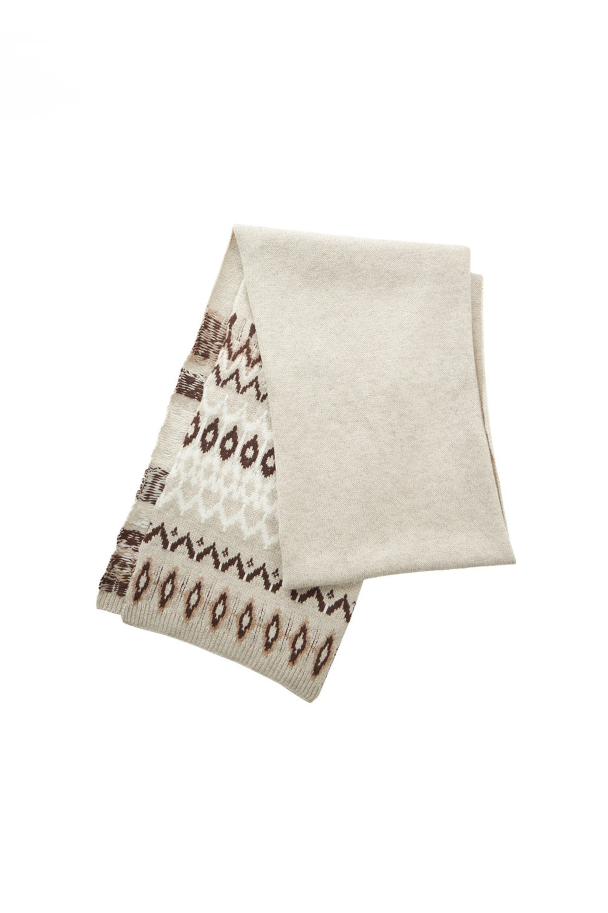Classic Fair Isle Wool Scarf
