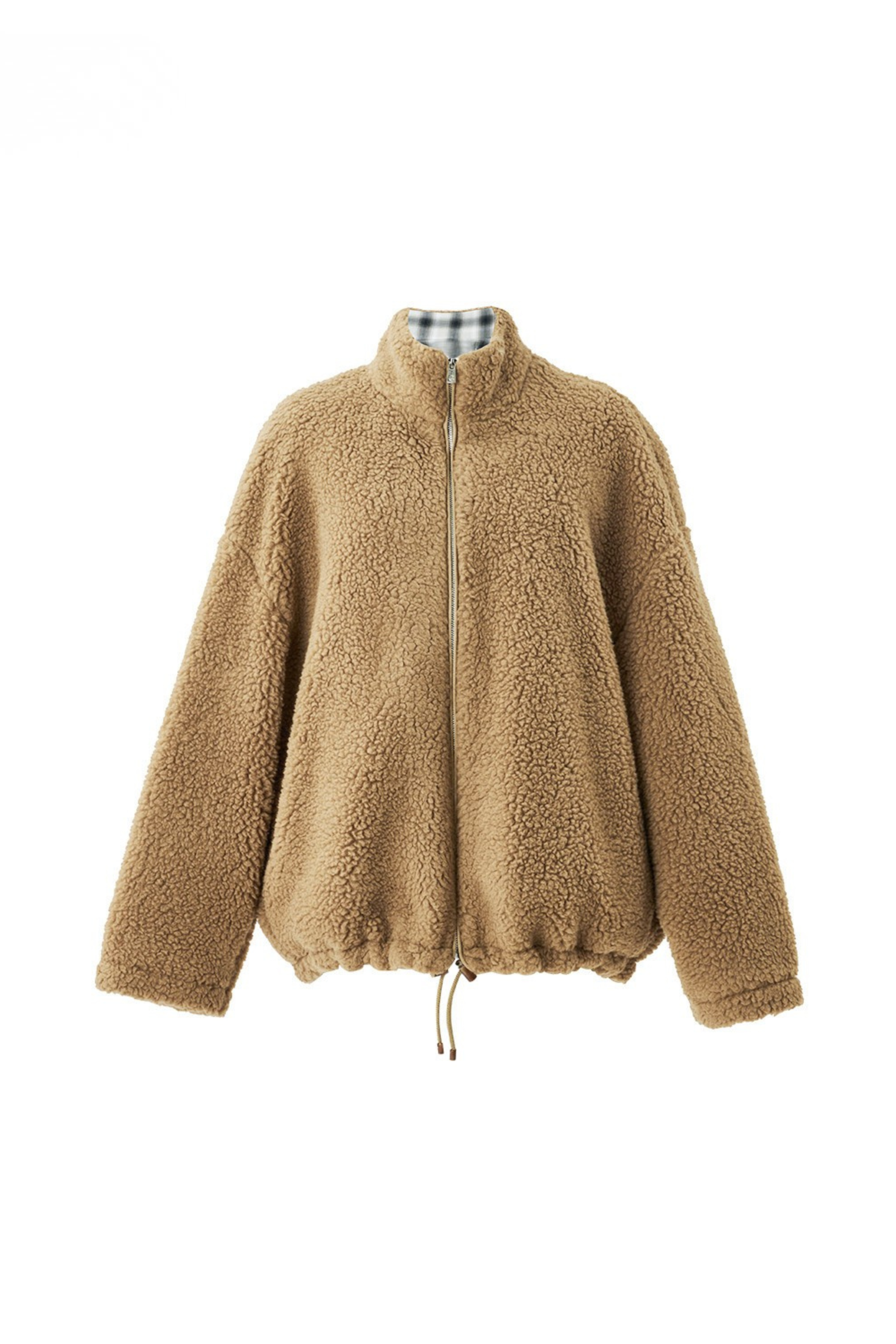 Wool-Camel Blend Teddy Relaxed Jacket