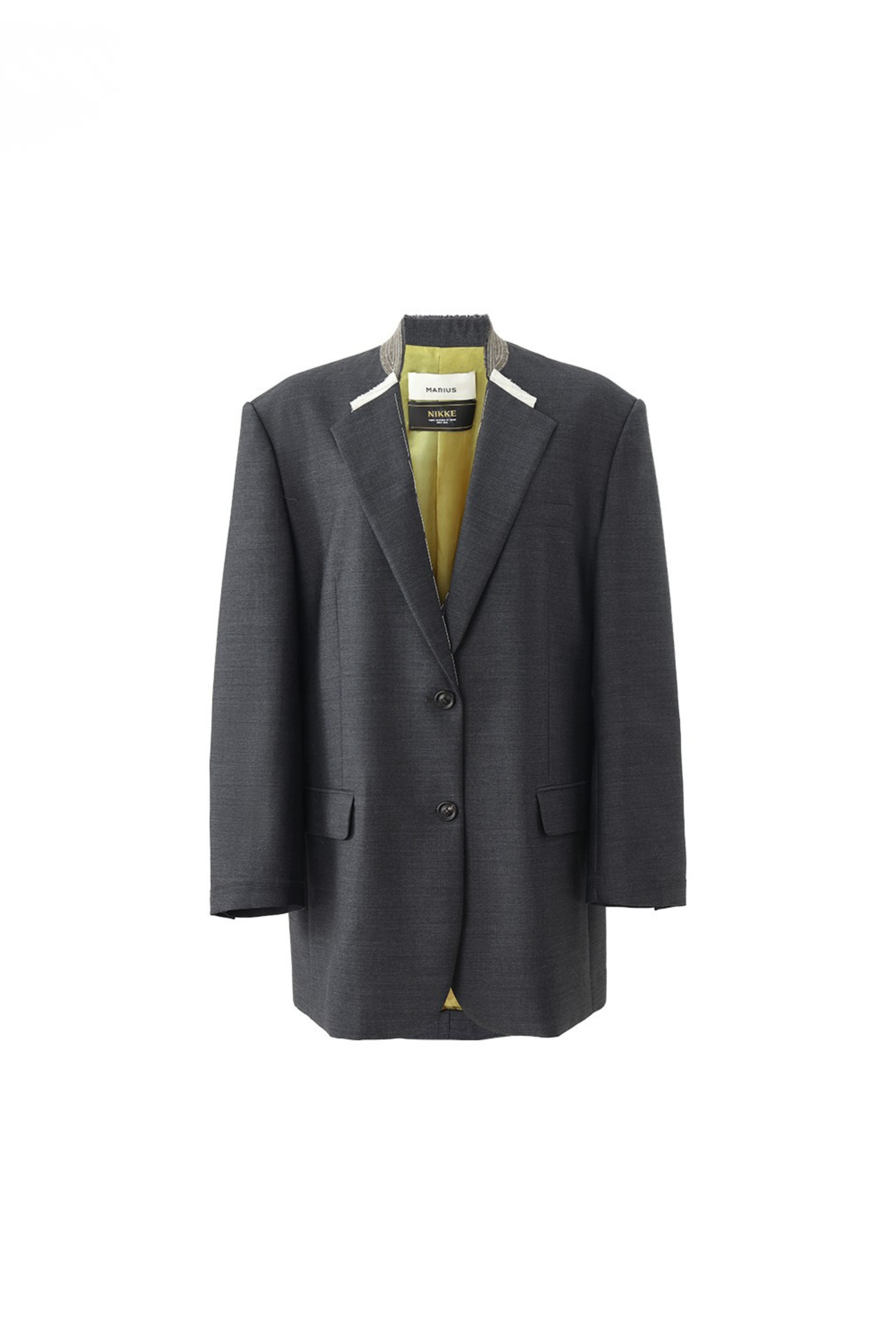 "Deconstructed" NIKKE Wool-Mohair Tailored Blazer