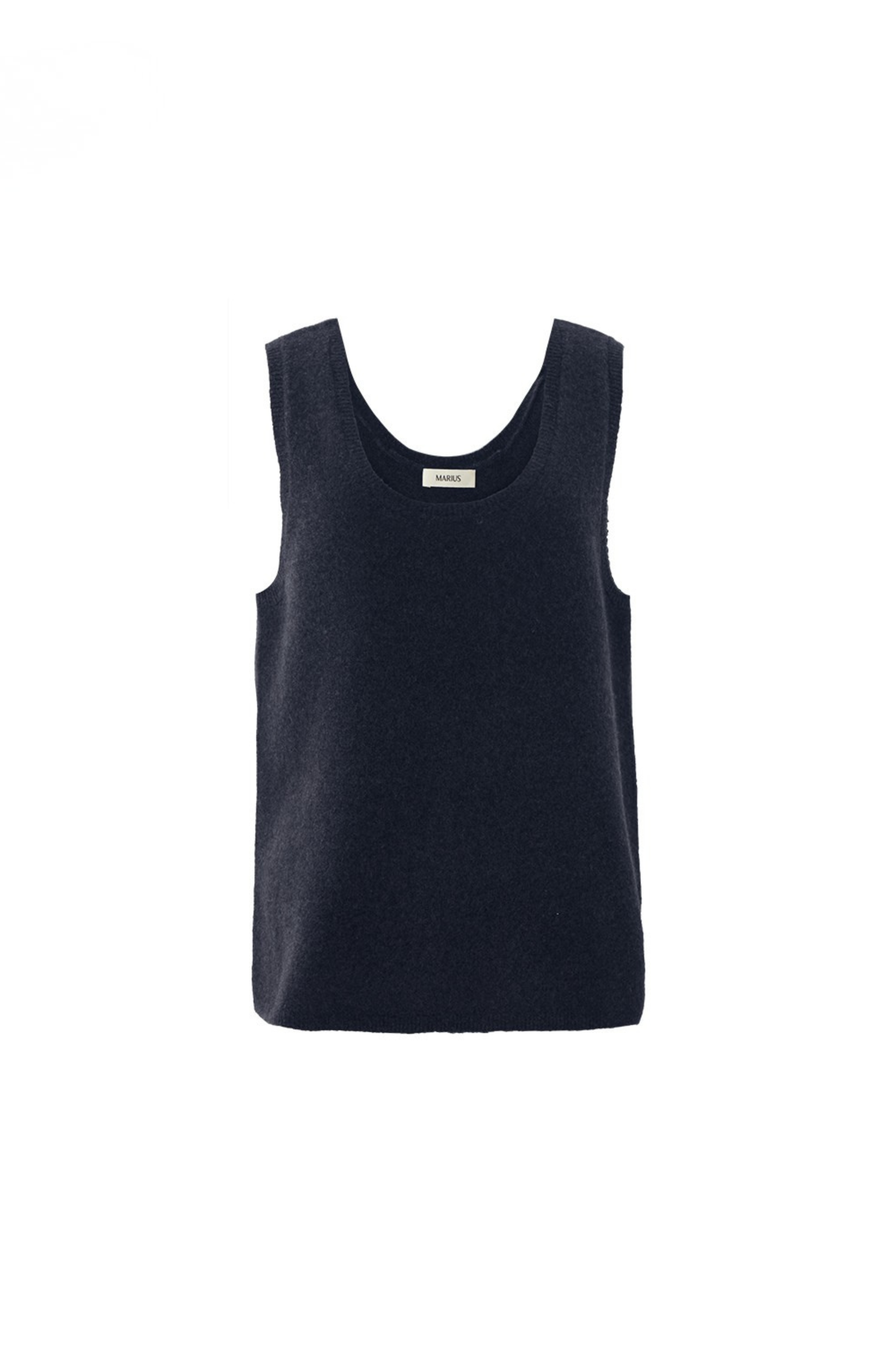 Scoop-Neck Wool-Yak Blend Knit Vest