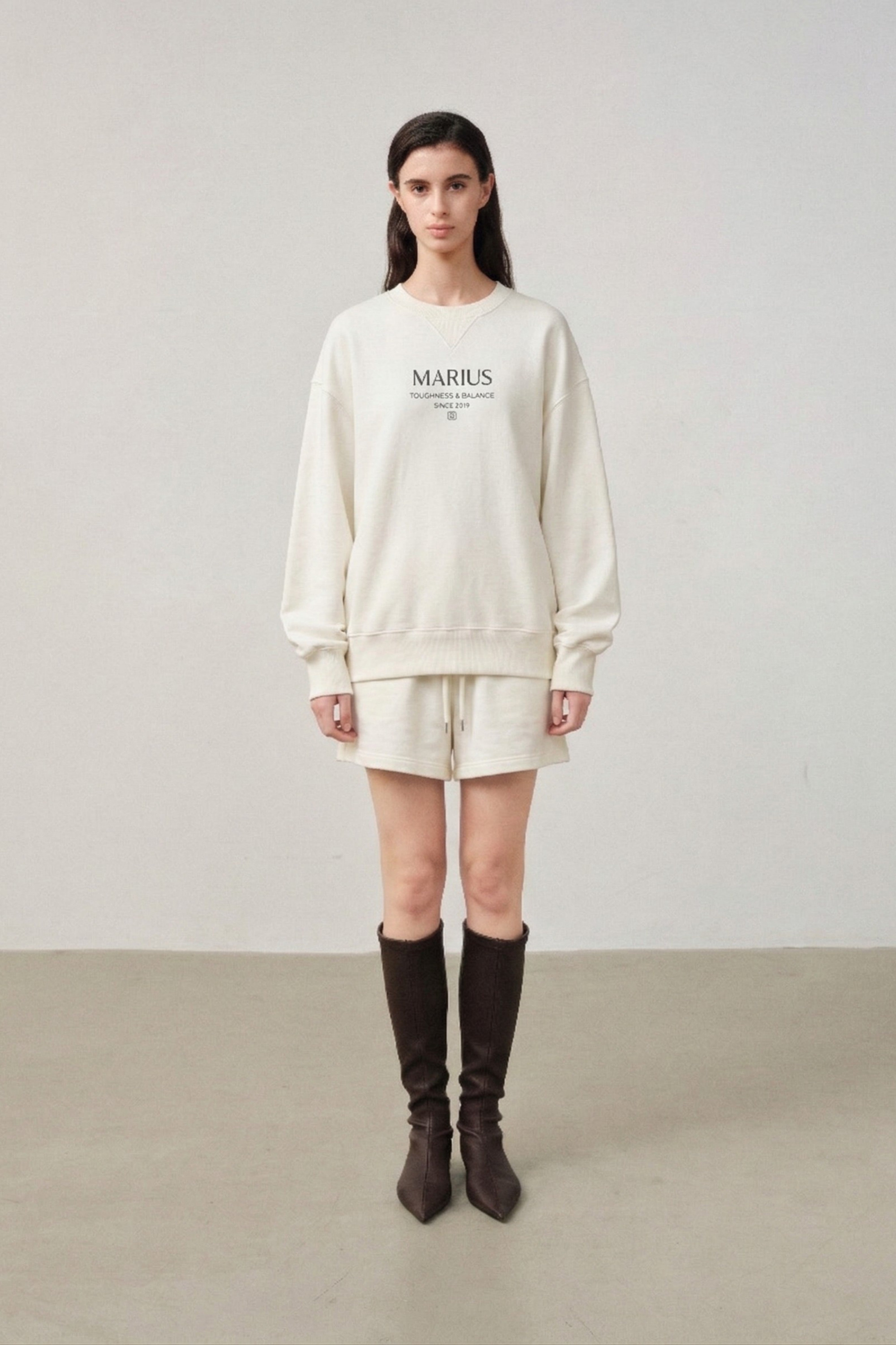 MARIUS Logo Classic Cotton Sweatshirt