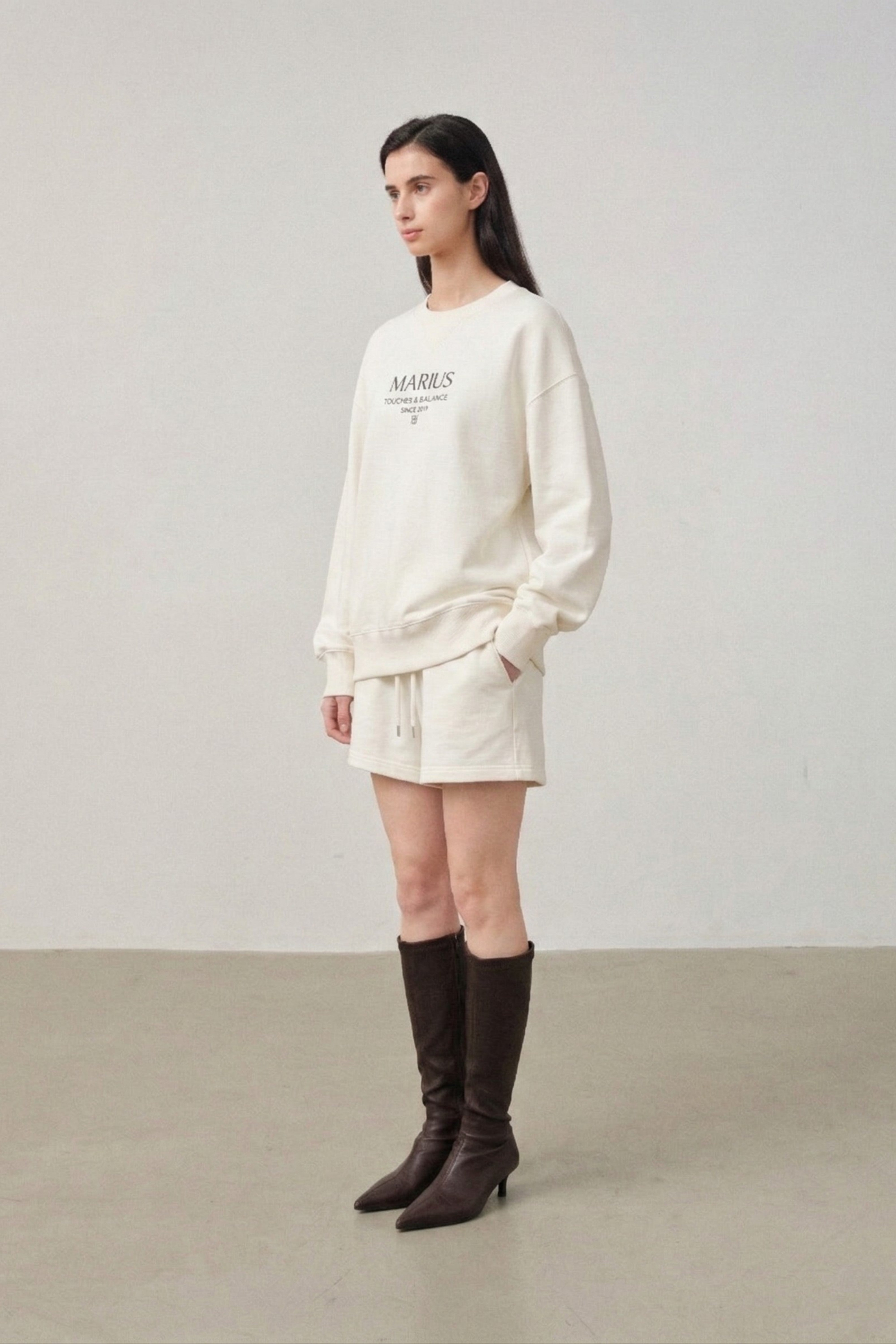 MARIUS Logo Classic Cotton Sweatshirt