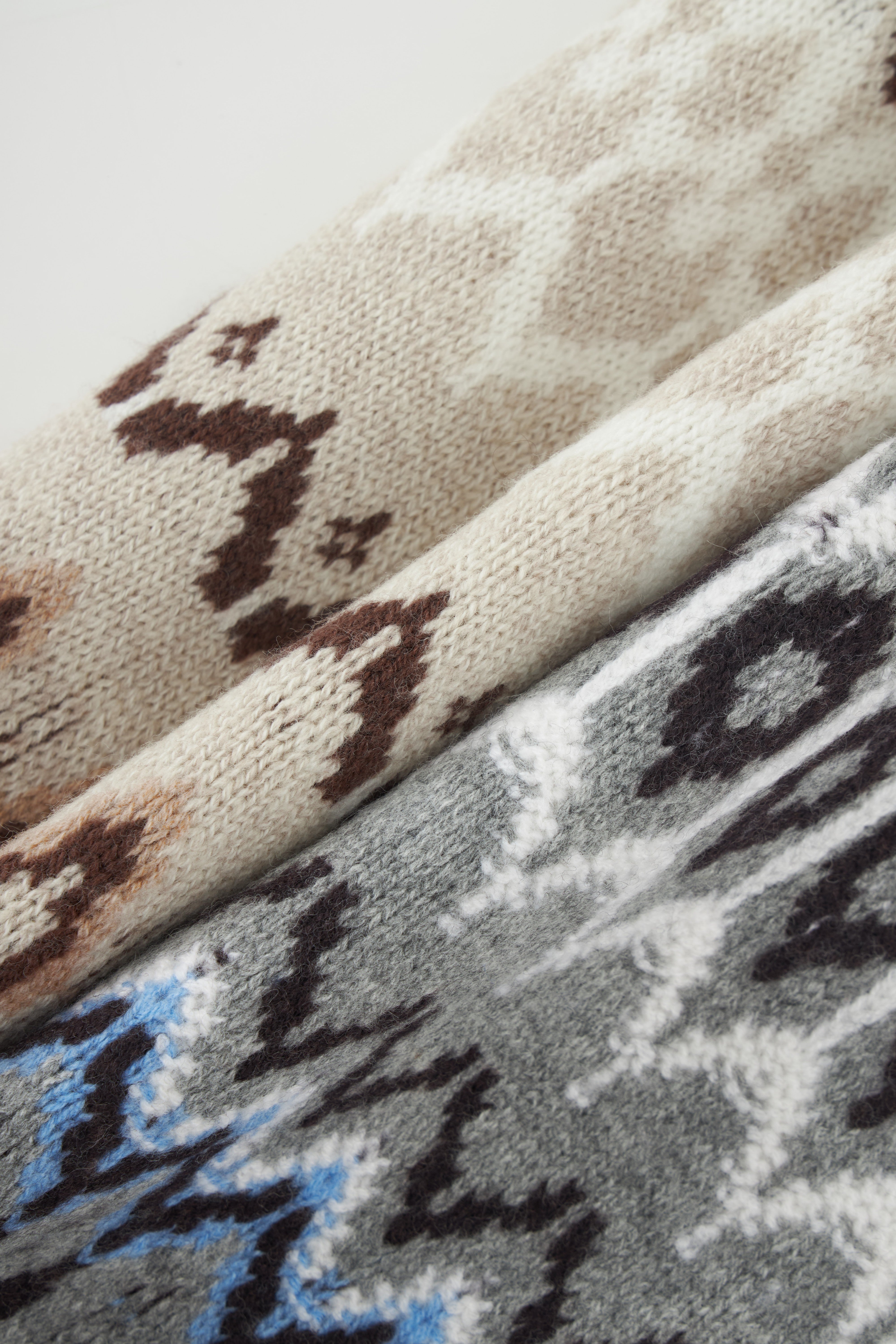 Classic Fair Isle Wool Scarf