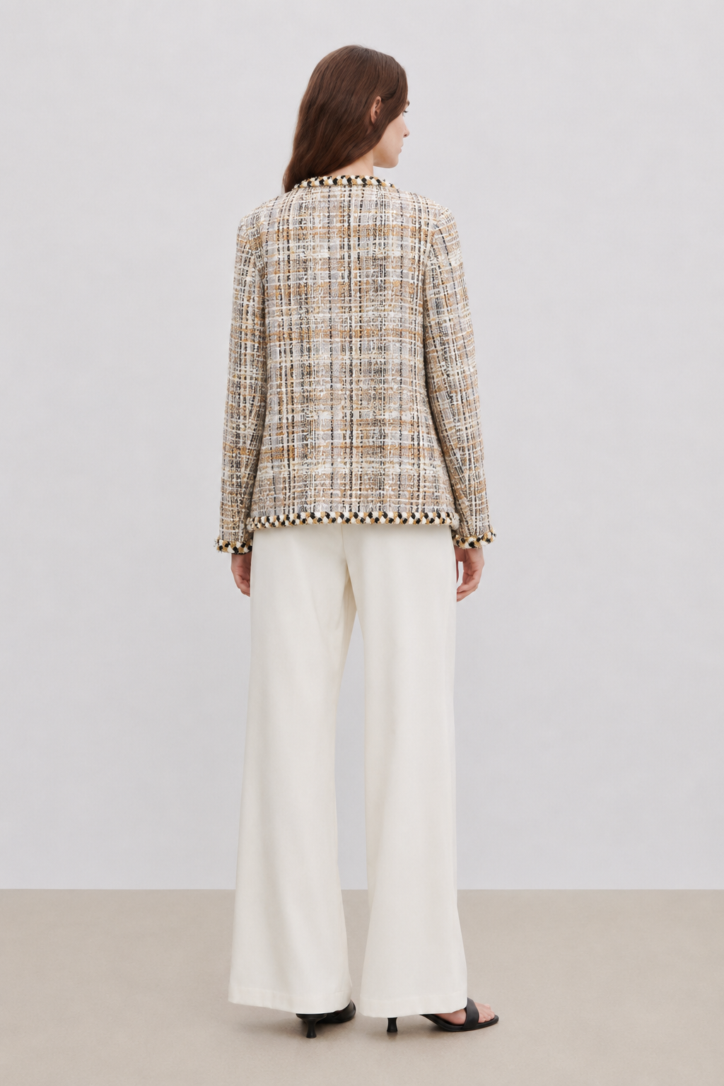 Braided Trim Tweed Jacket