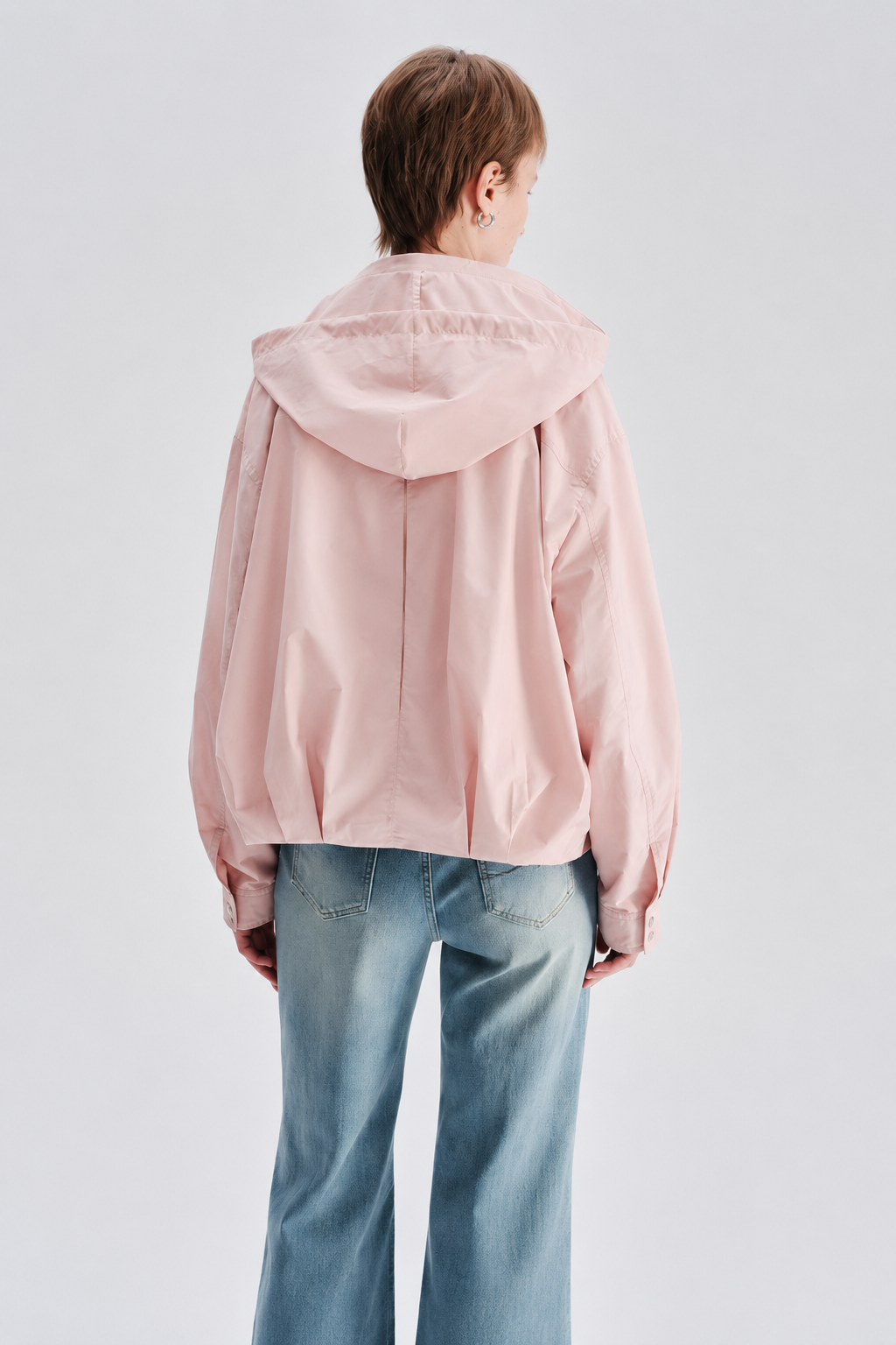 Stand-Collar Blouson Jacket