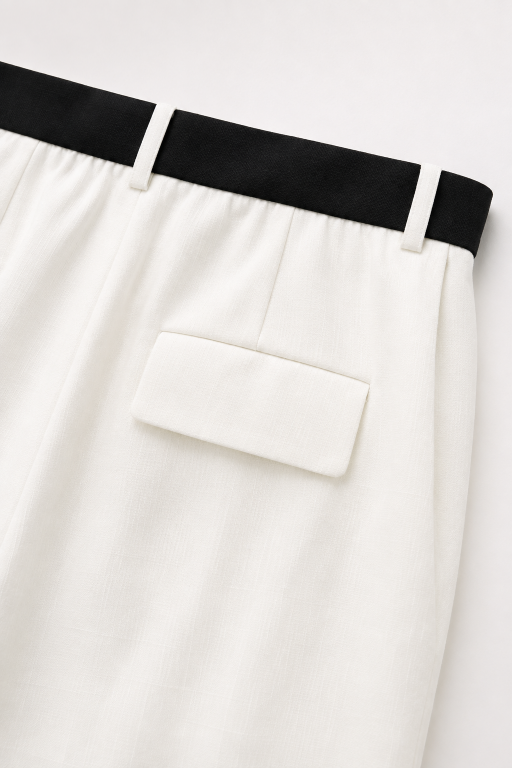 Linen Blend Wide Leg Trousers