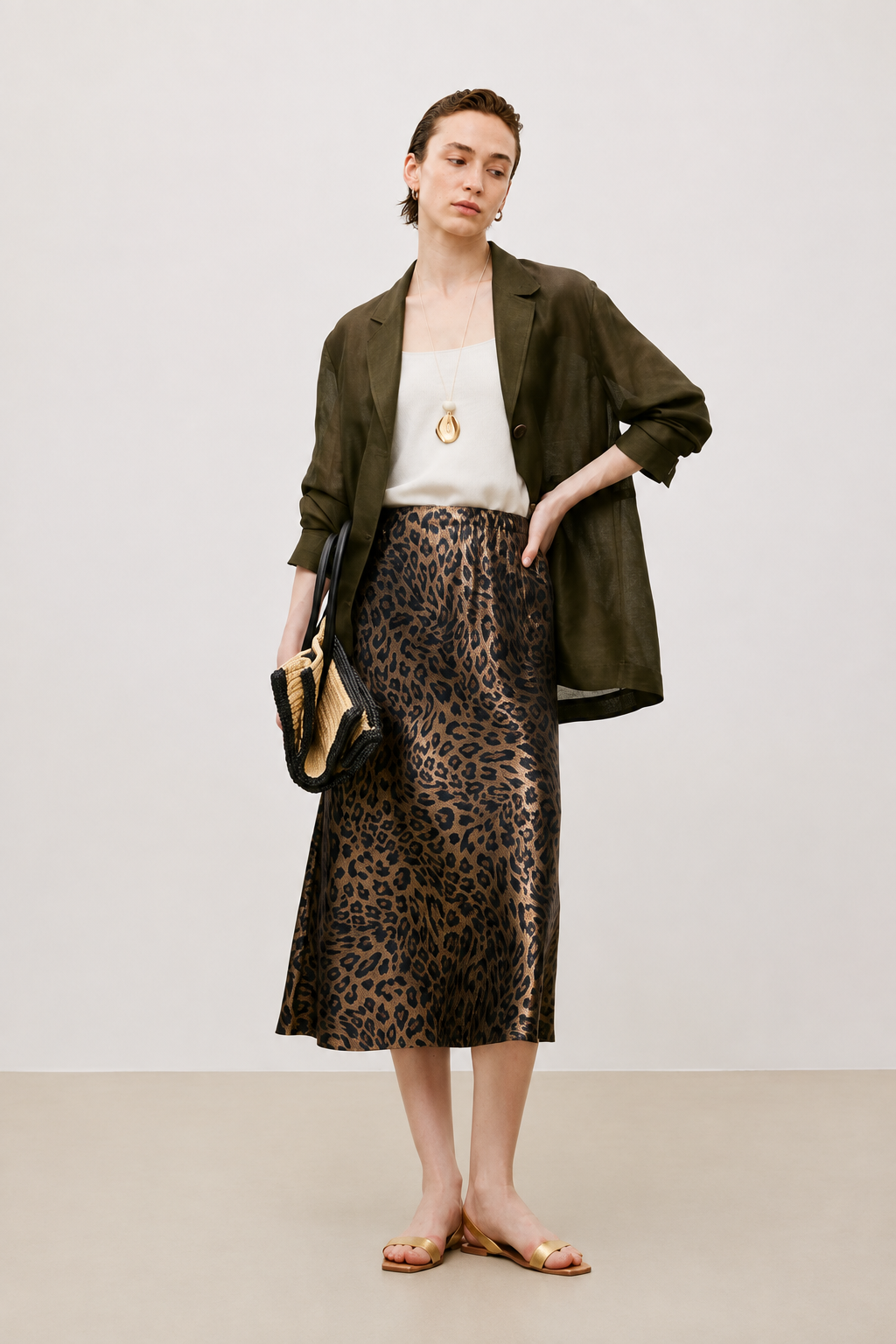 Lightweight Linen-Silk Blend Relaxed Overshirt