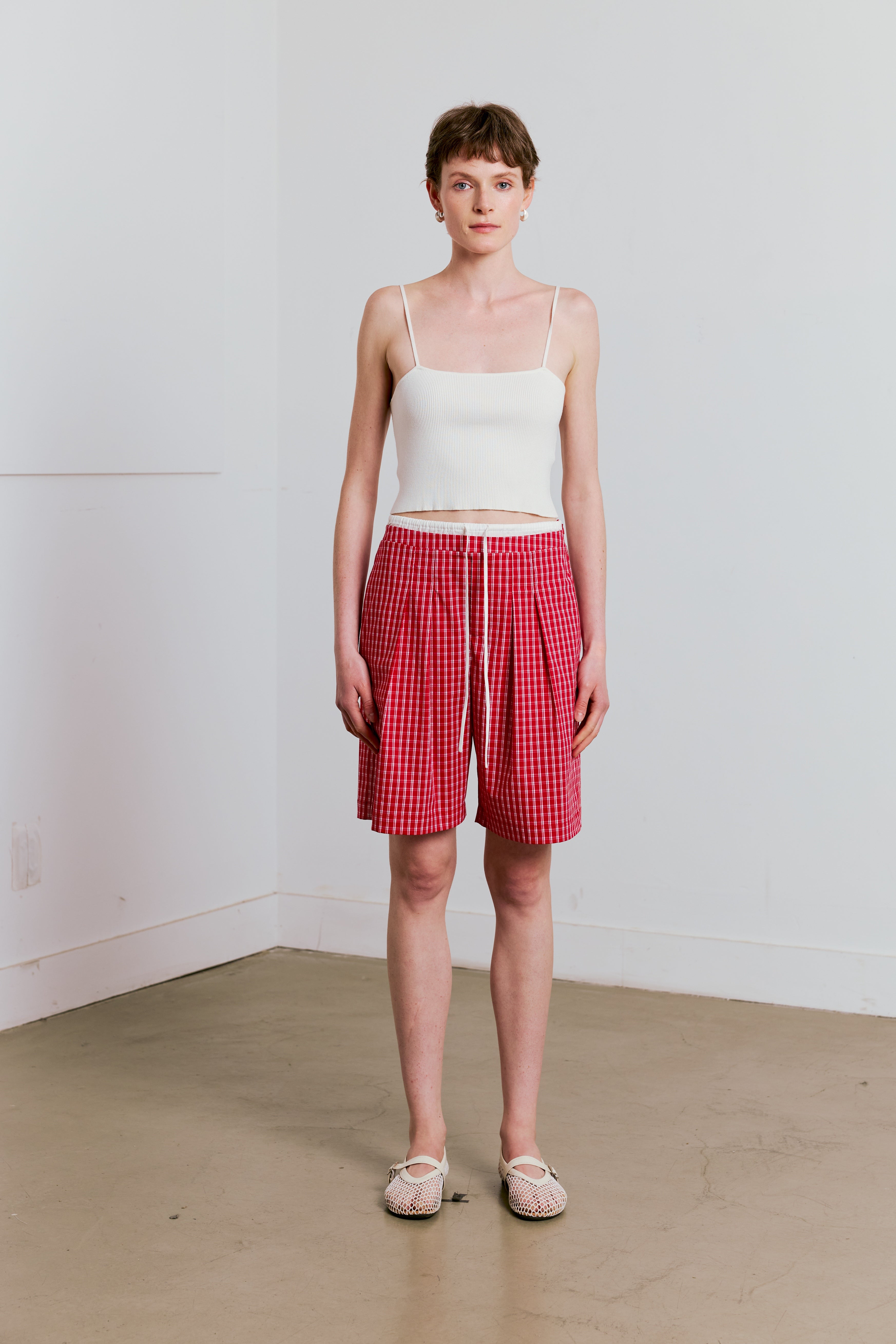 Double Waist Vichy Shorts