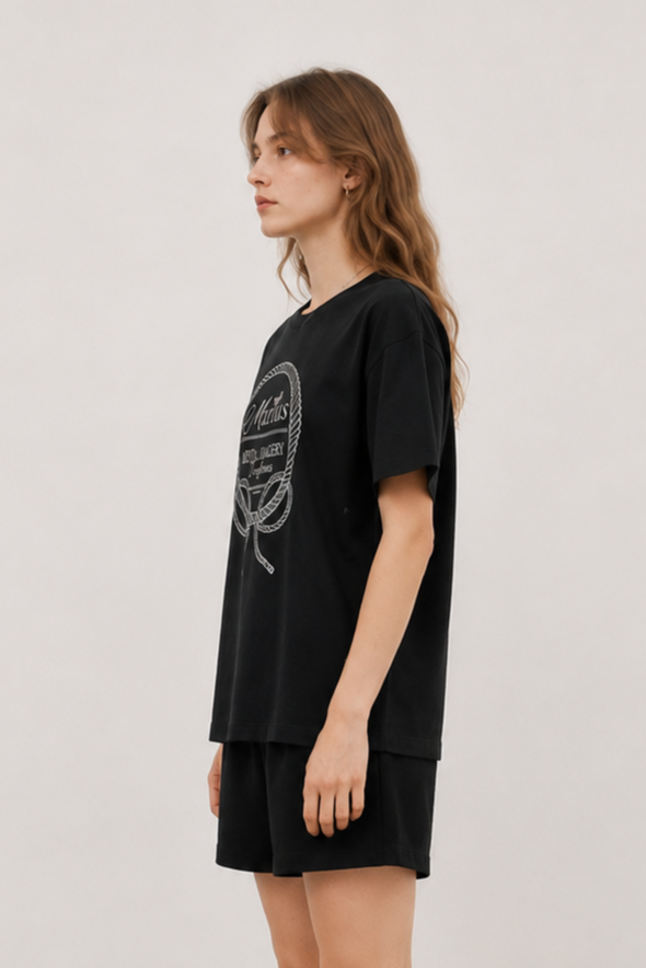 Short Sleeve Logo Swearshirt
