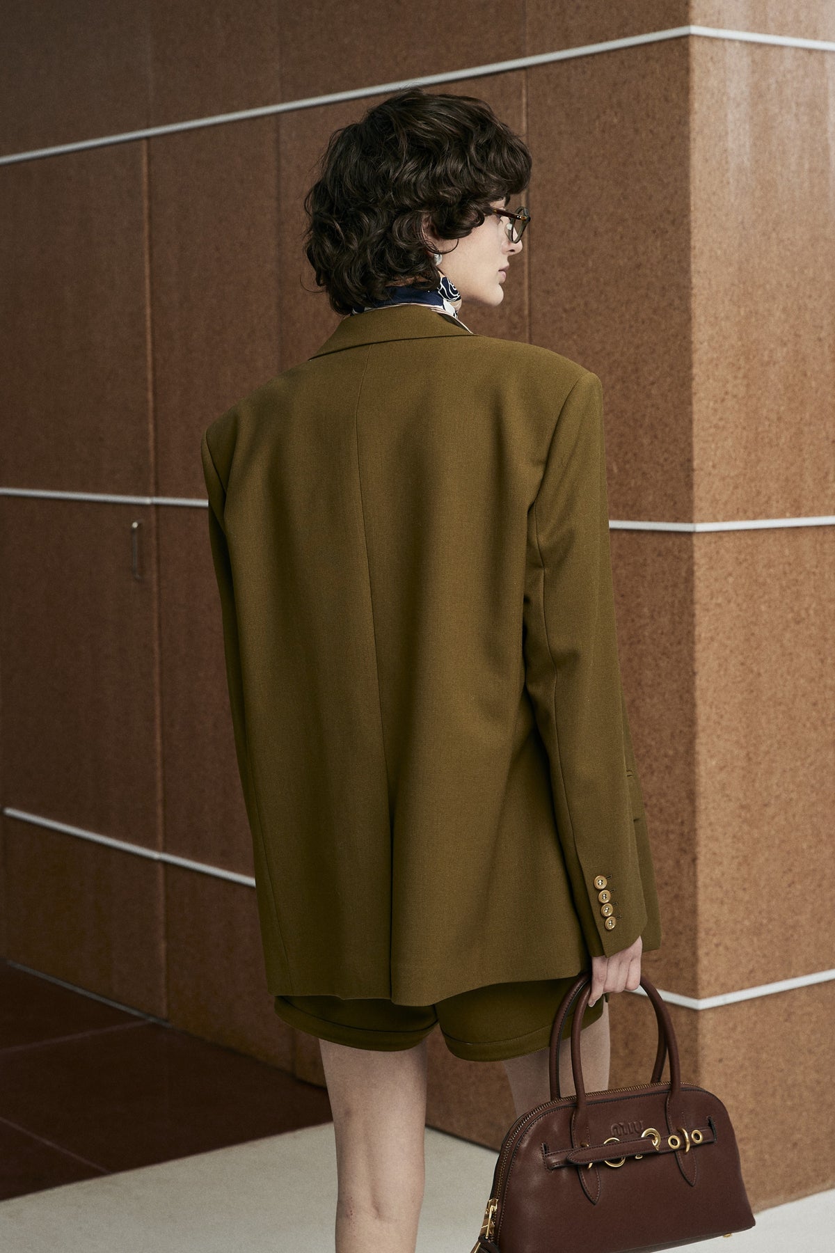 Relaxed Structured-Shoulder Merino Wool Blazer