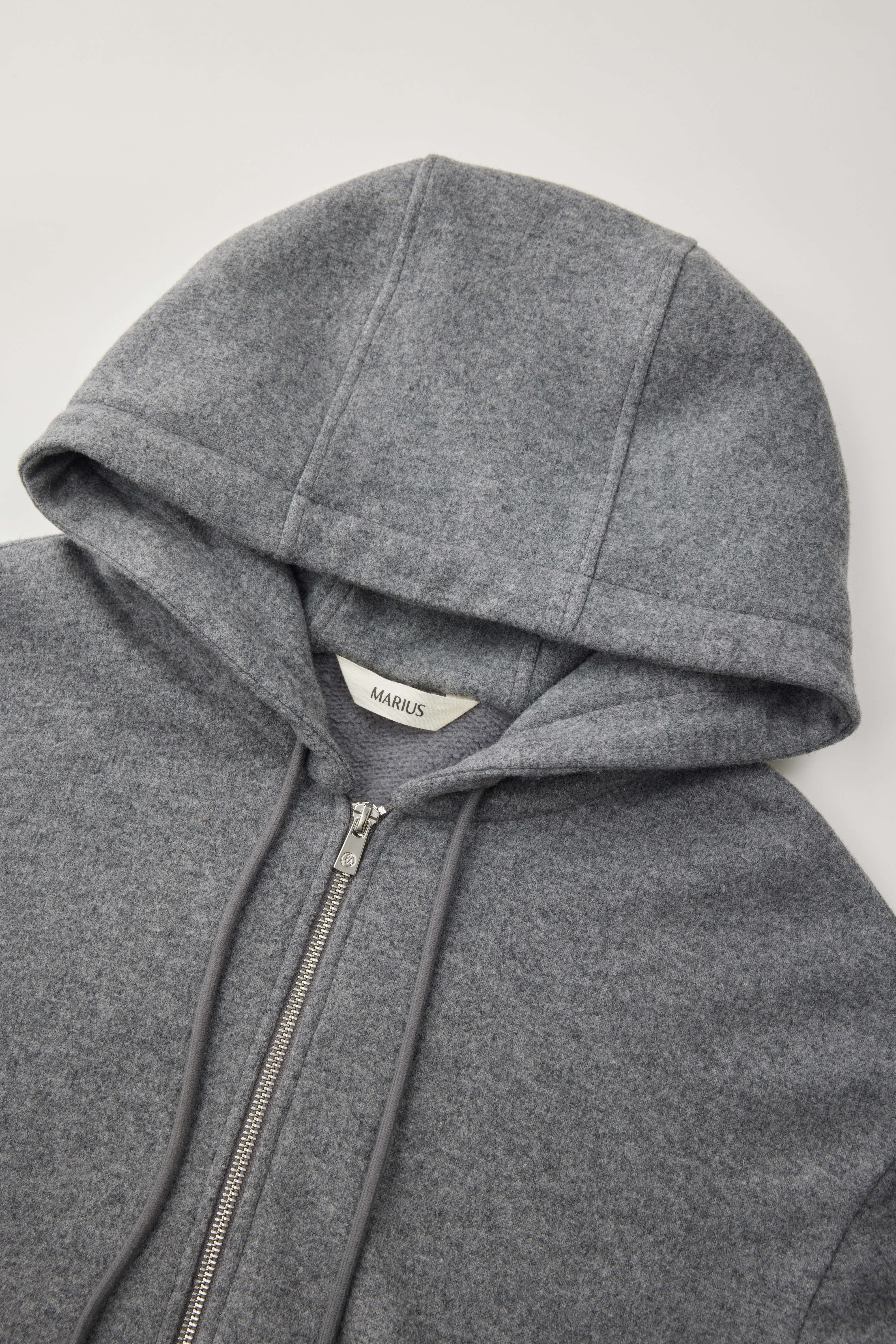 Wool-Cashmere Blend Knit Zip-Up Hoodie