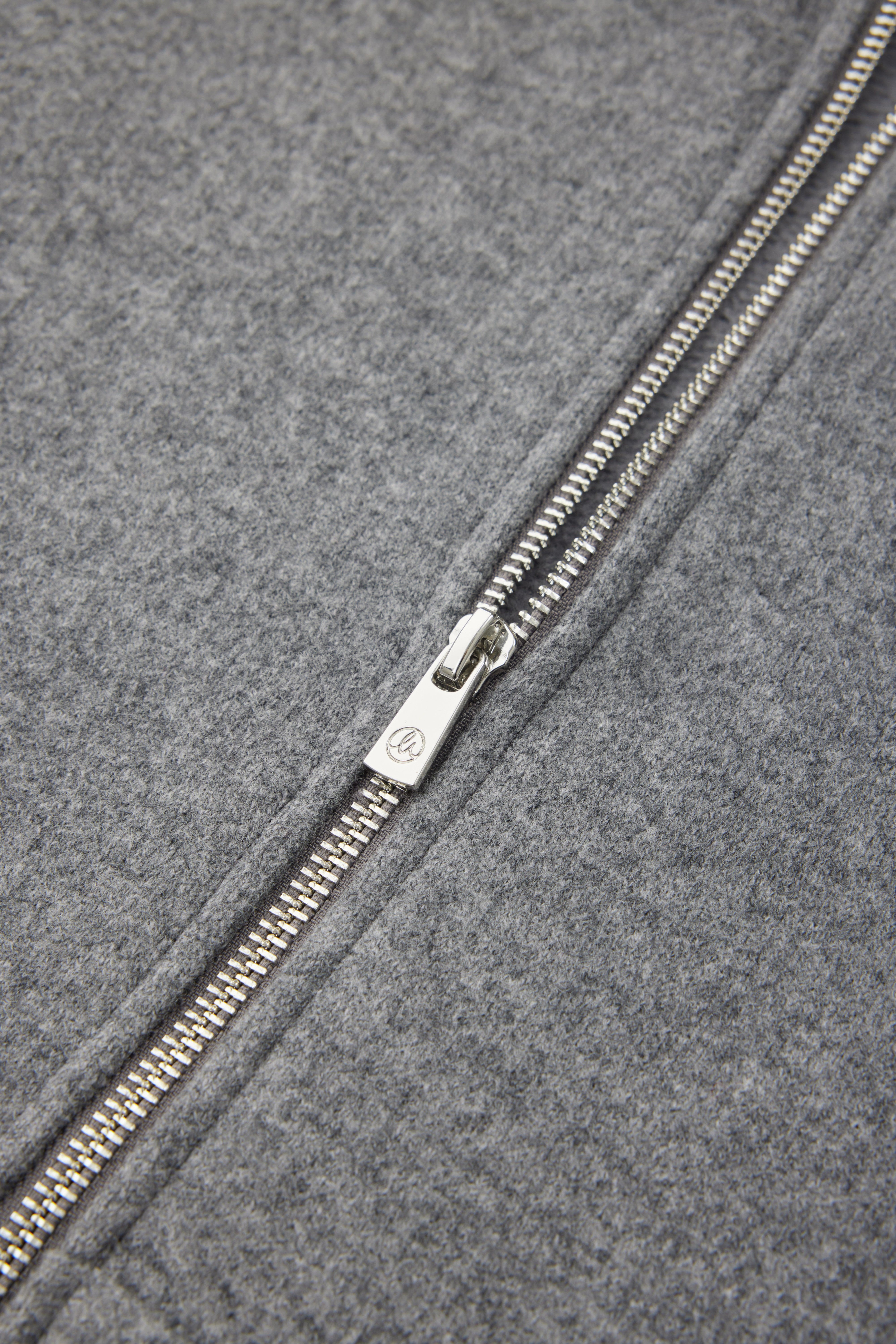 Wool-Cashmere Blend Knit Zip-Up Hoodie