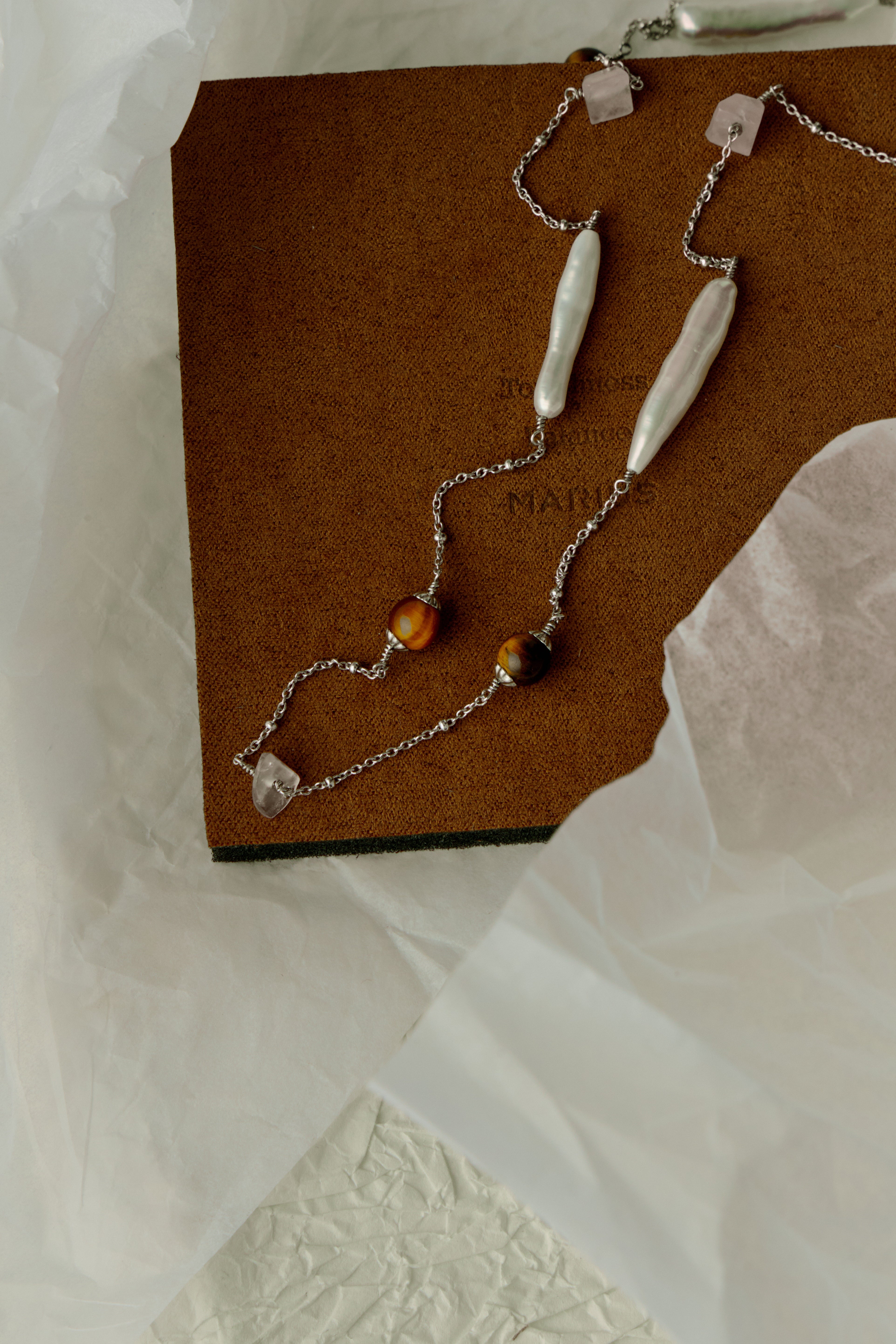 Crystal Single-Bead Long Necklace