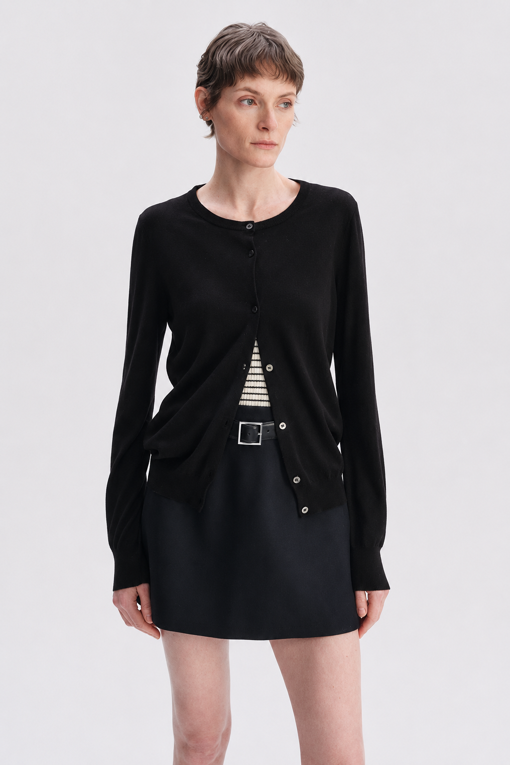 Lightweight Silk-Cotton Blend Cardigan