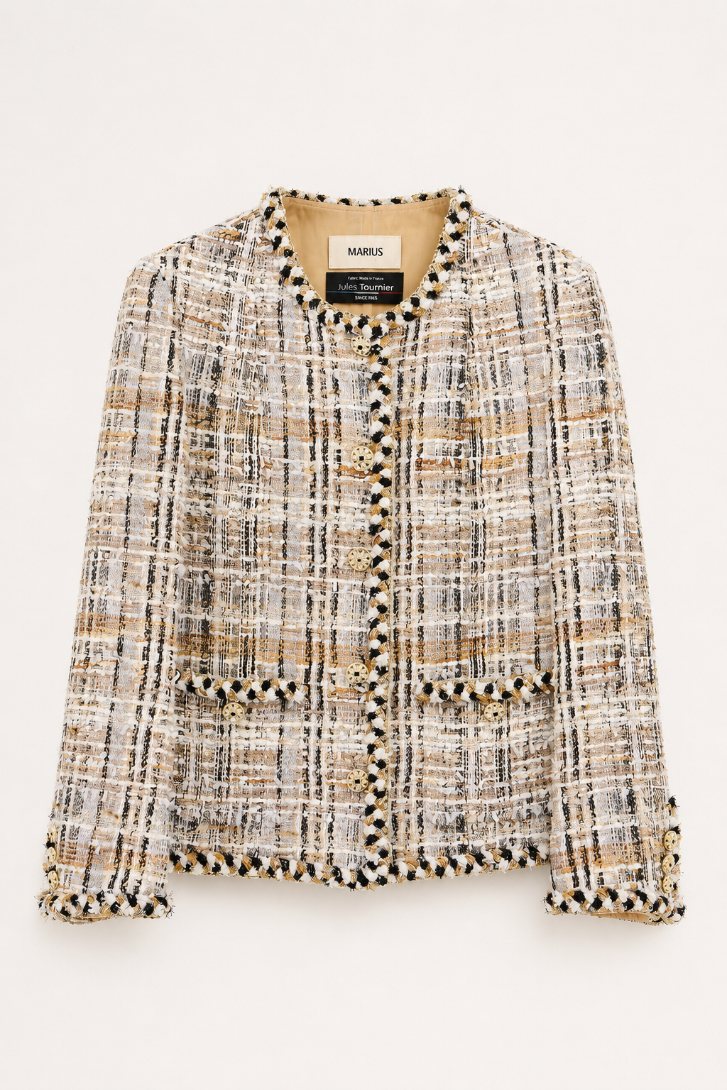 Braided Trim Tweed Jacket