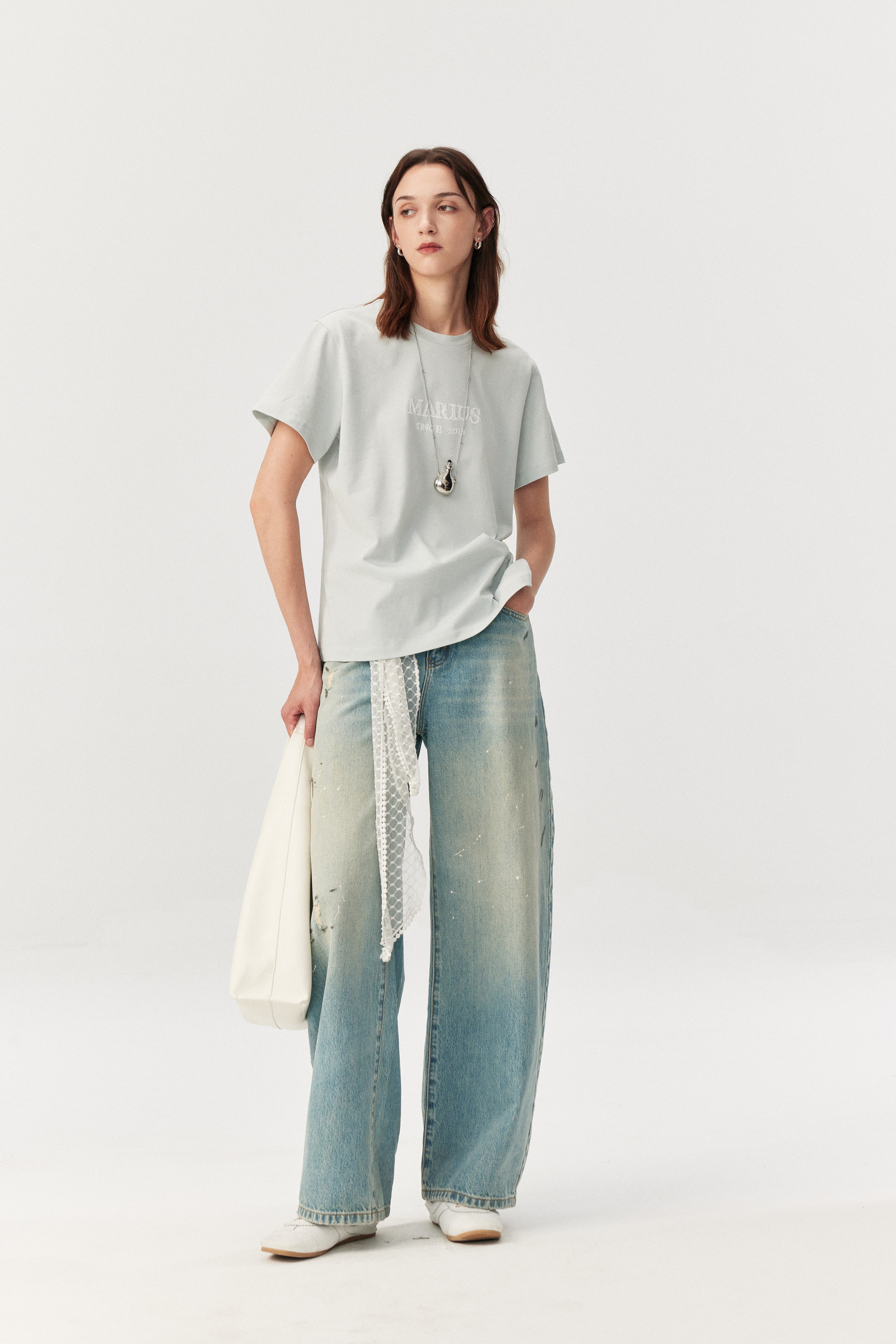 Essential Logo Embroidered Cotton Tee