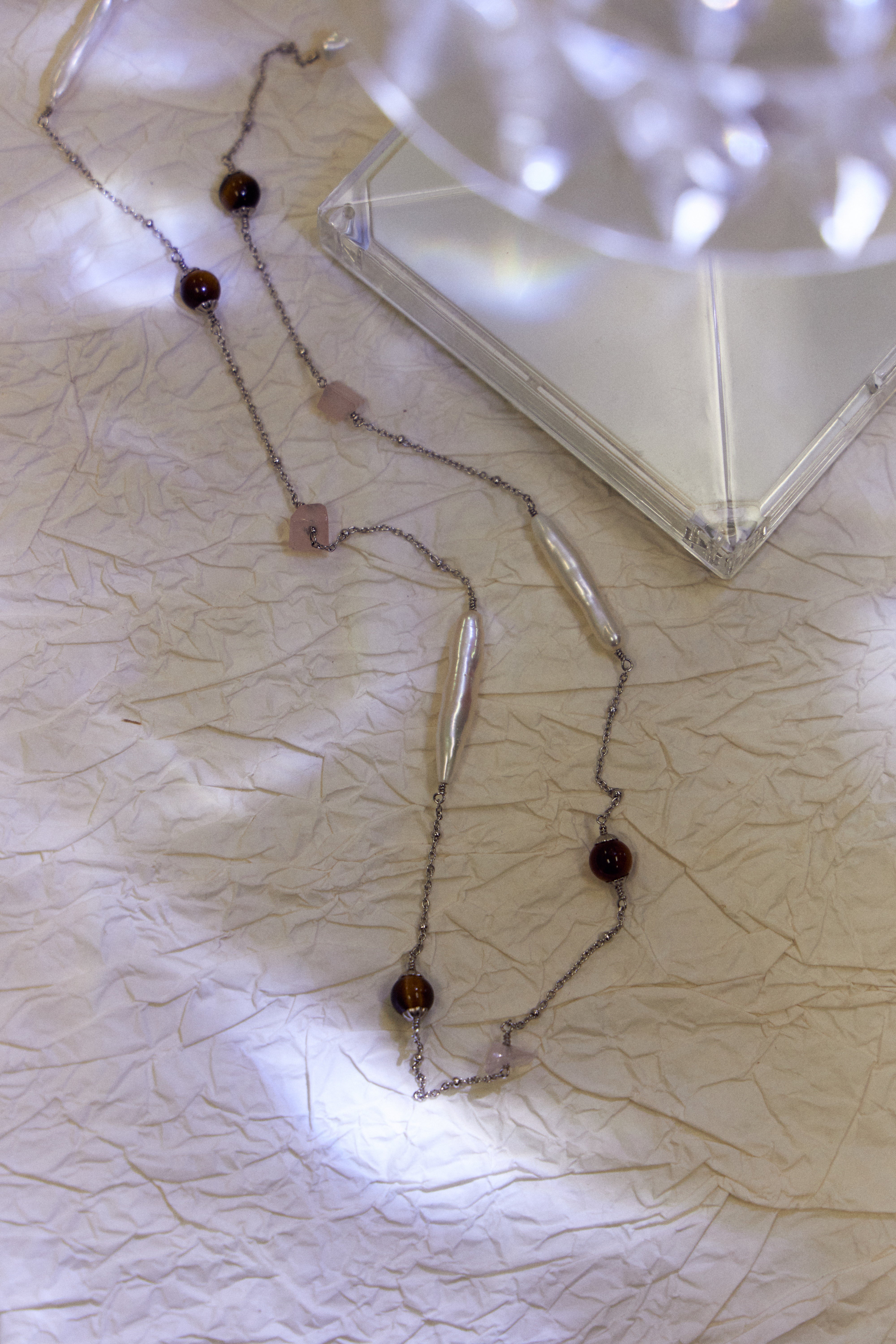 Crystal Single-Bead Long Necklace