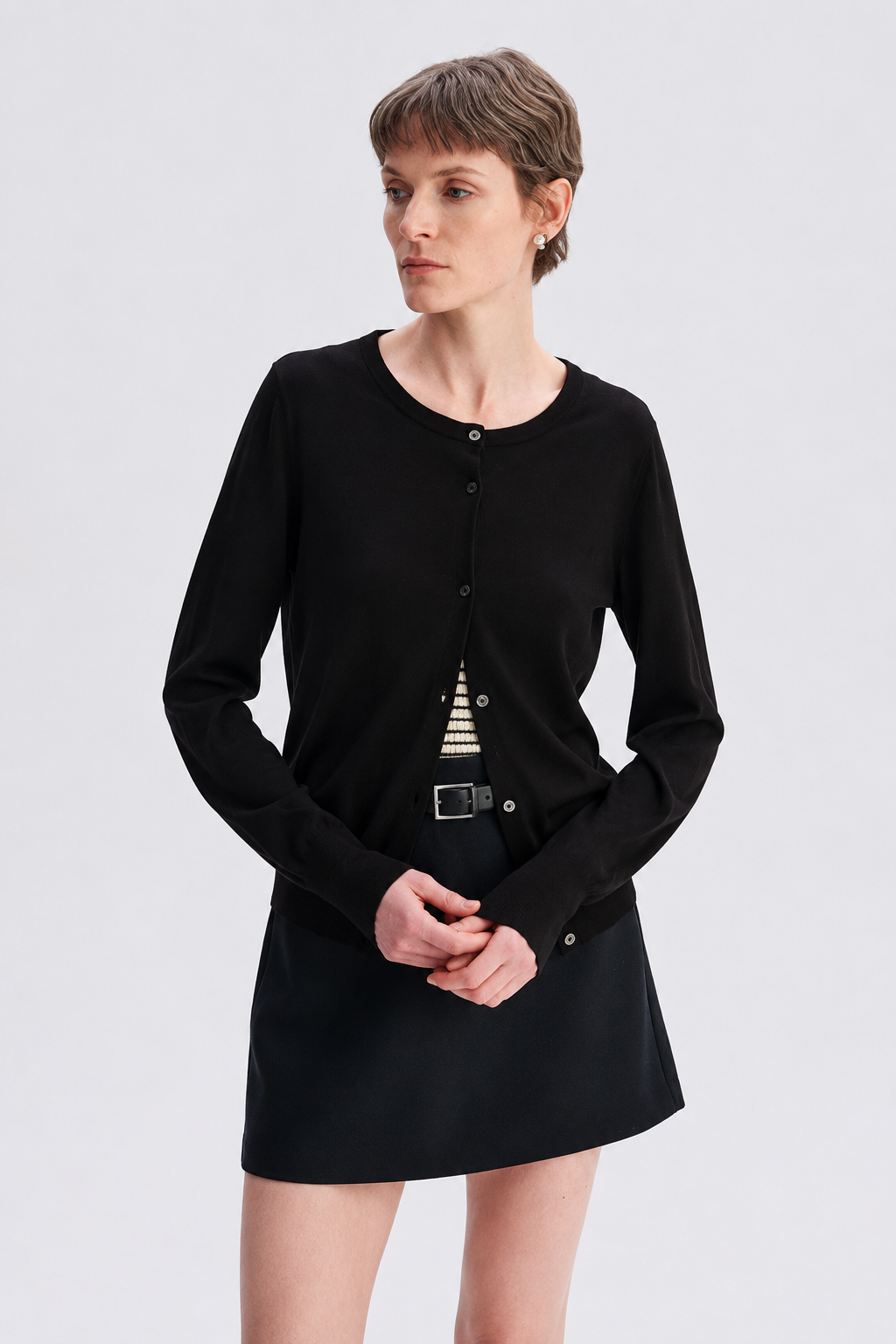 Lightweight Silk-Cotton Blend Cardigan