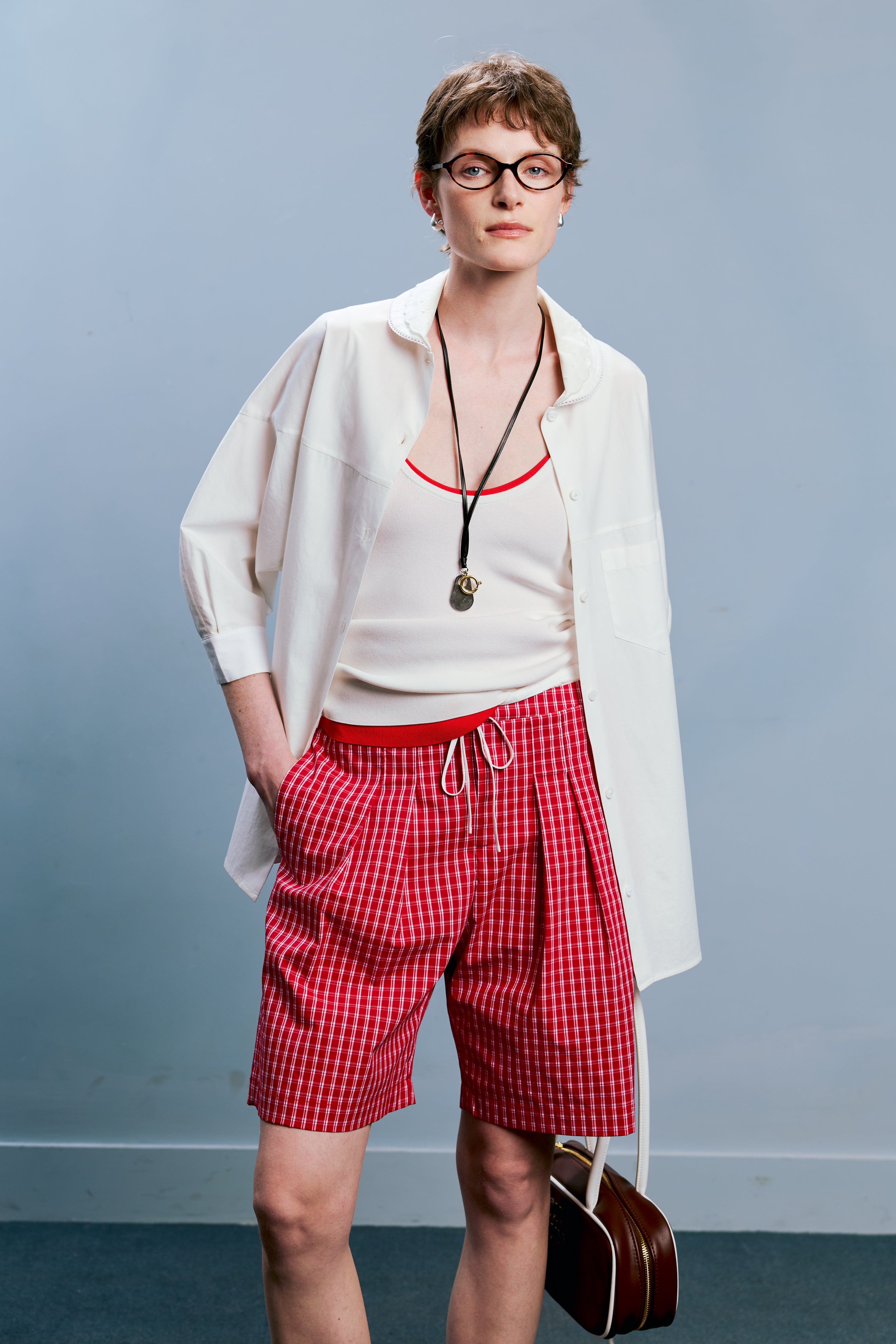 Double Waist Vichy Shorts