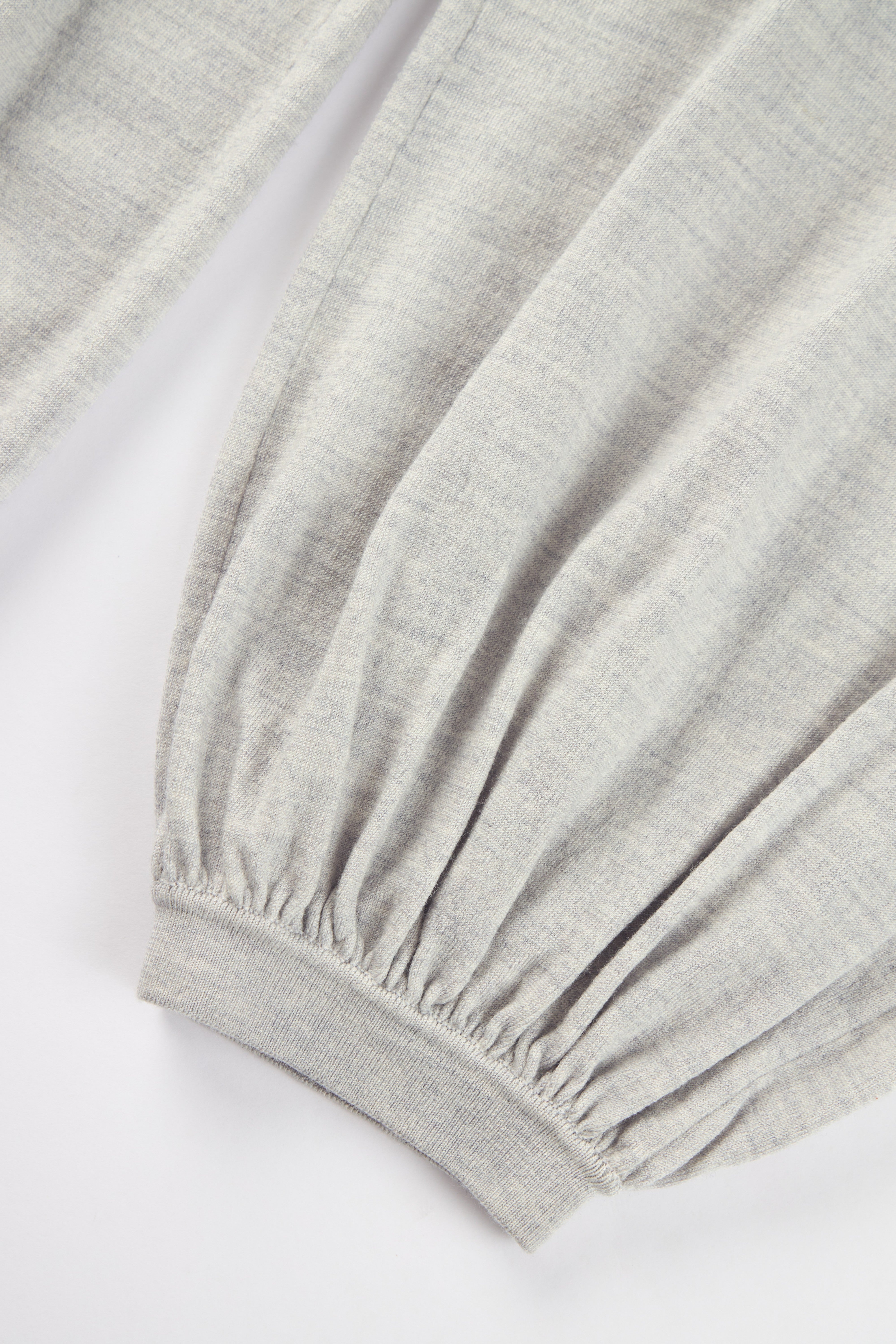 Soft-Touch Wool-Silk Blend Knit Barrel Pants