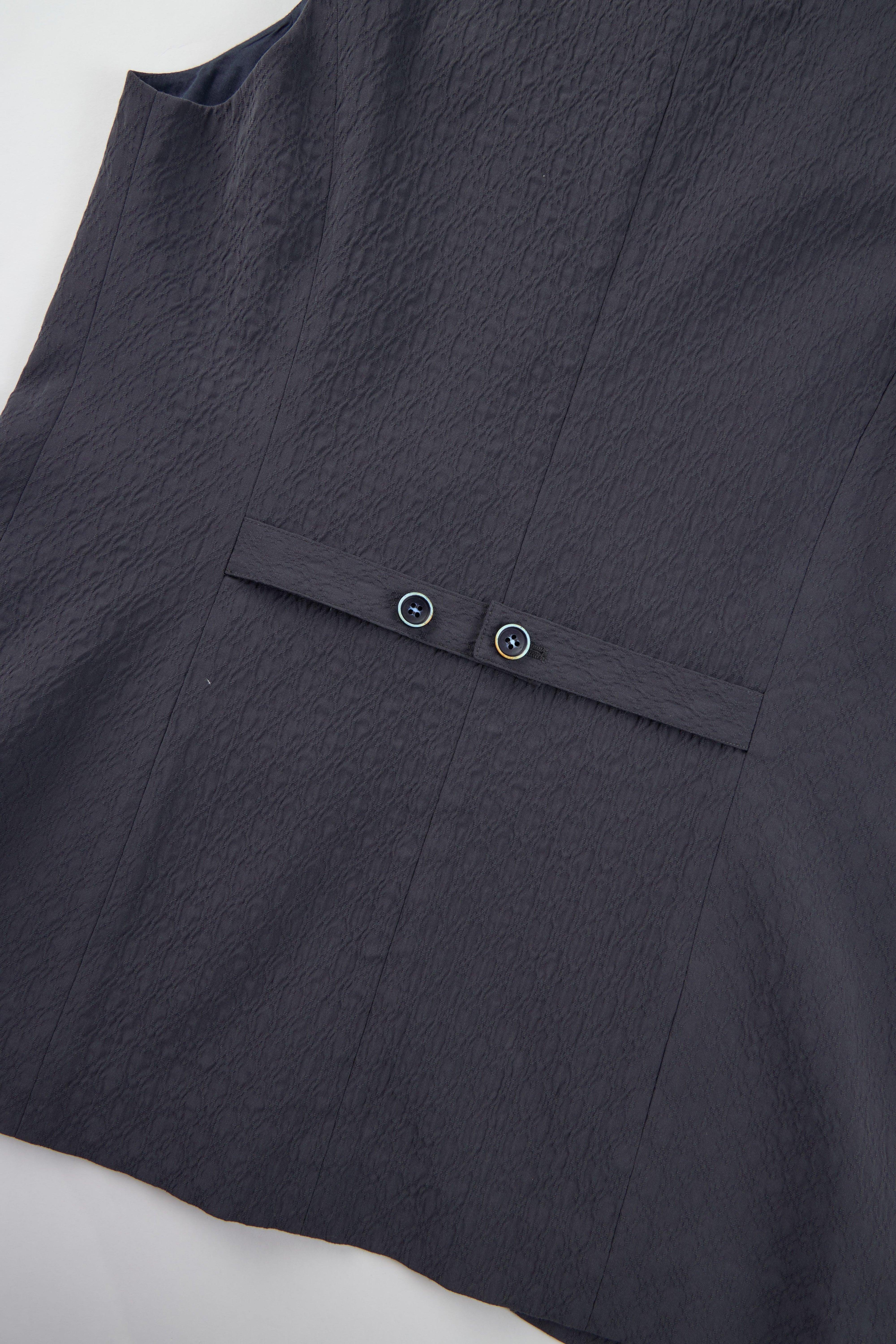 Classic Six-Button Tailored Wool-Blend Vest