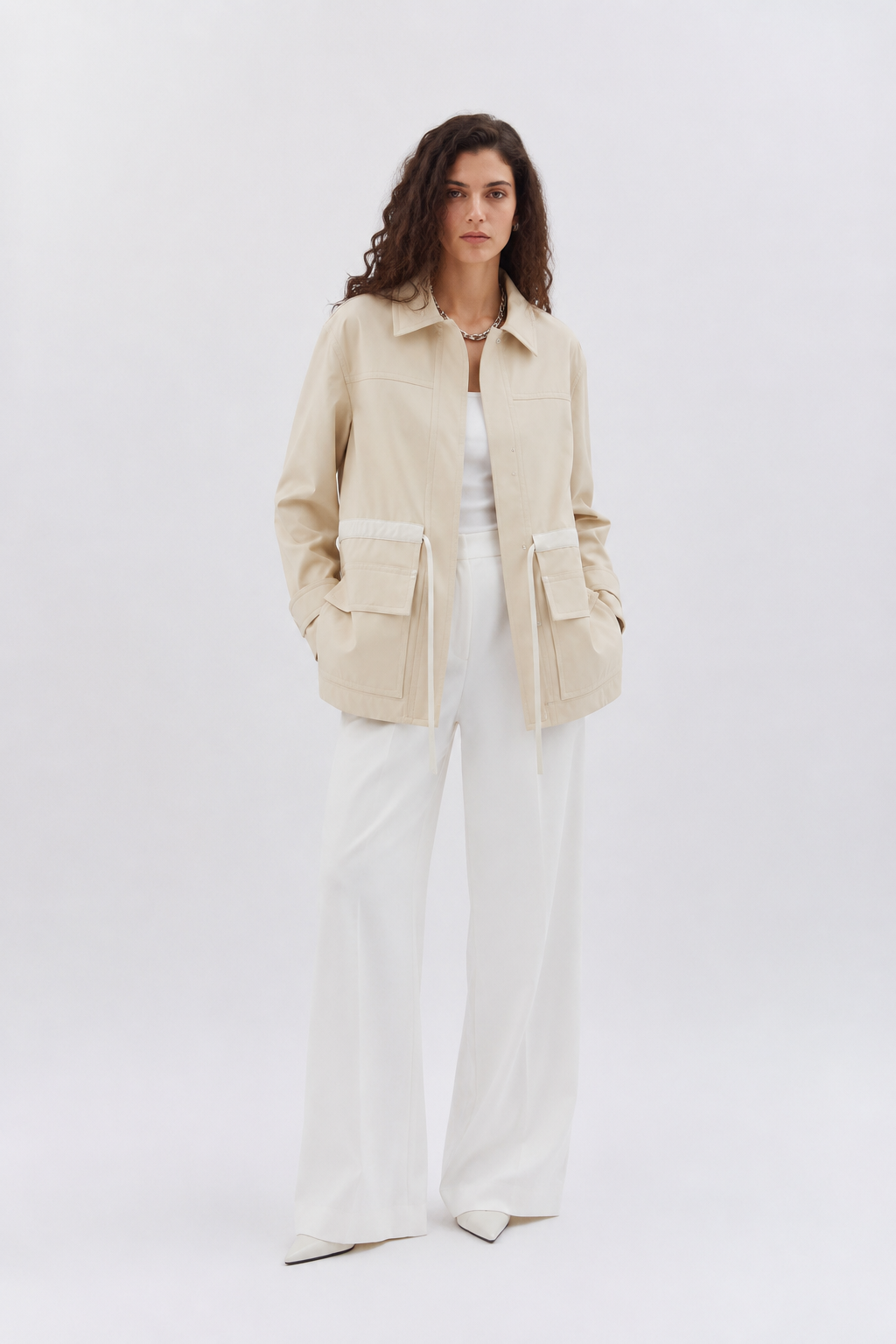 Water-Repellent Drawstring Jacket